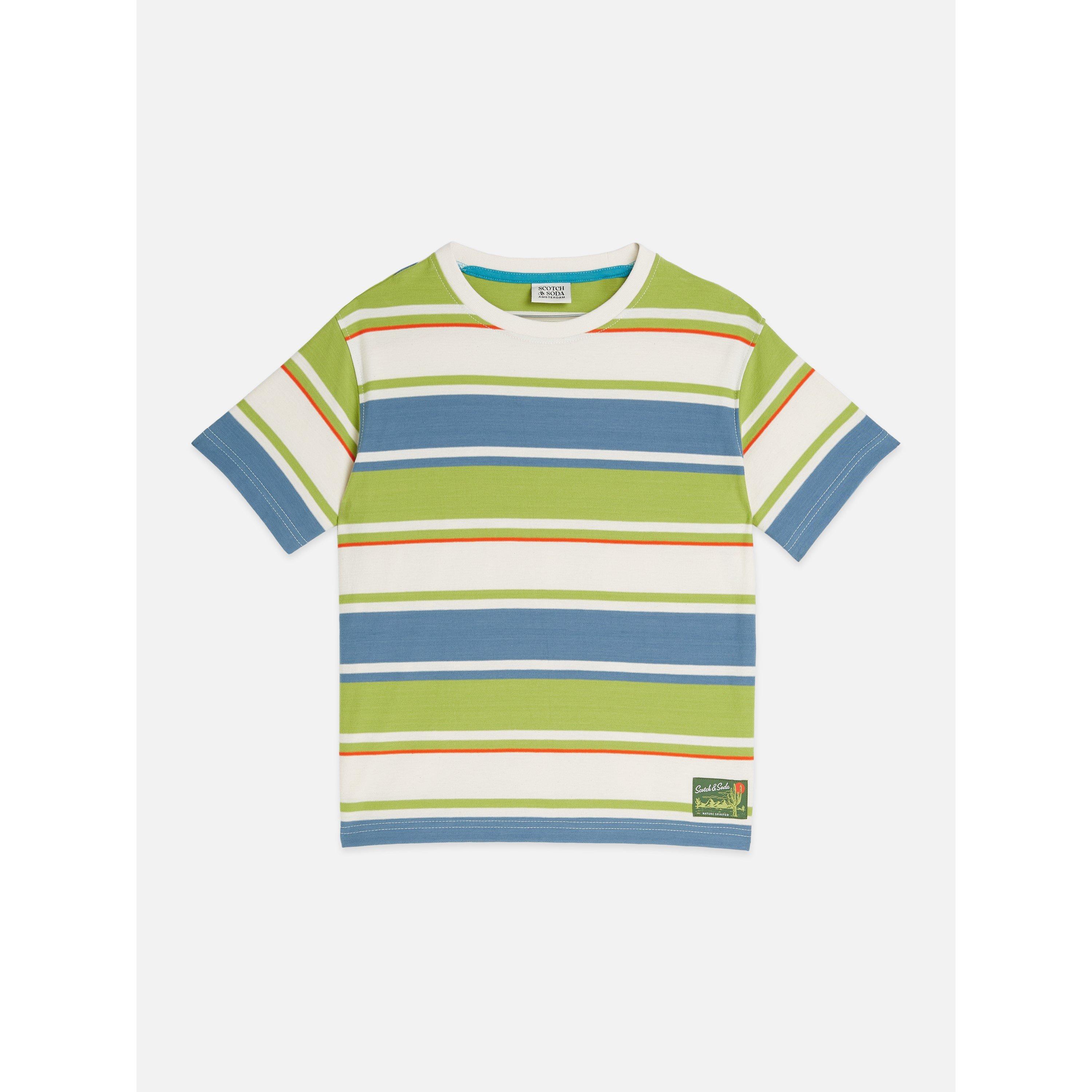 Scotch And Soda Boys Kids' Oversized Fit T-Shirt - Blue Stripe - 12 Years