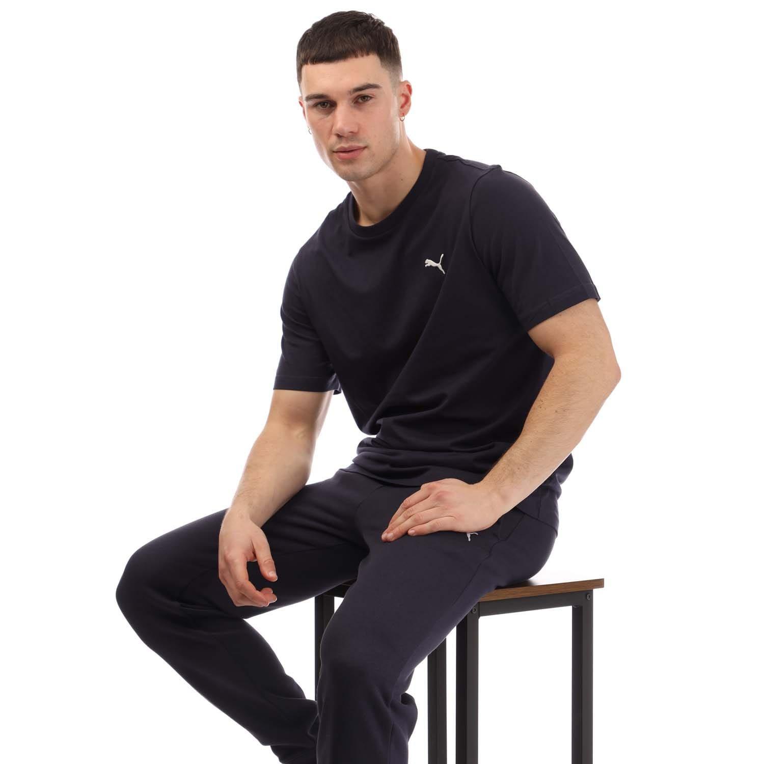 Blue - Puma - Small Logo T-Shirt - 4