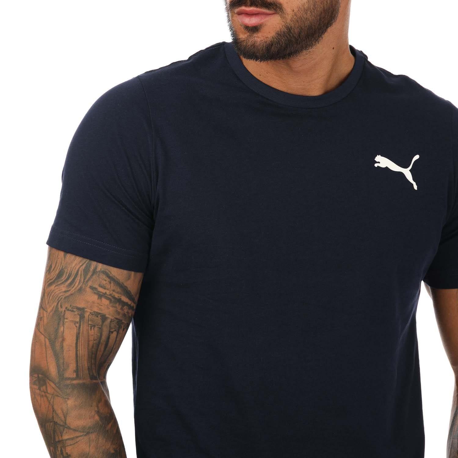 Blue - Puma - Small Logo T-Shirt - 5