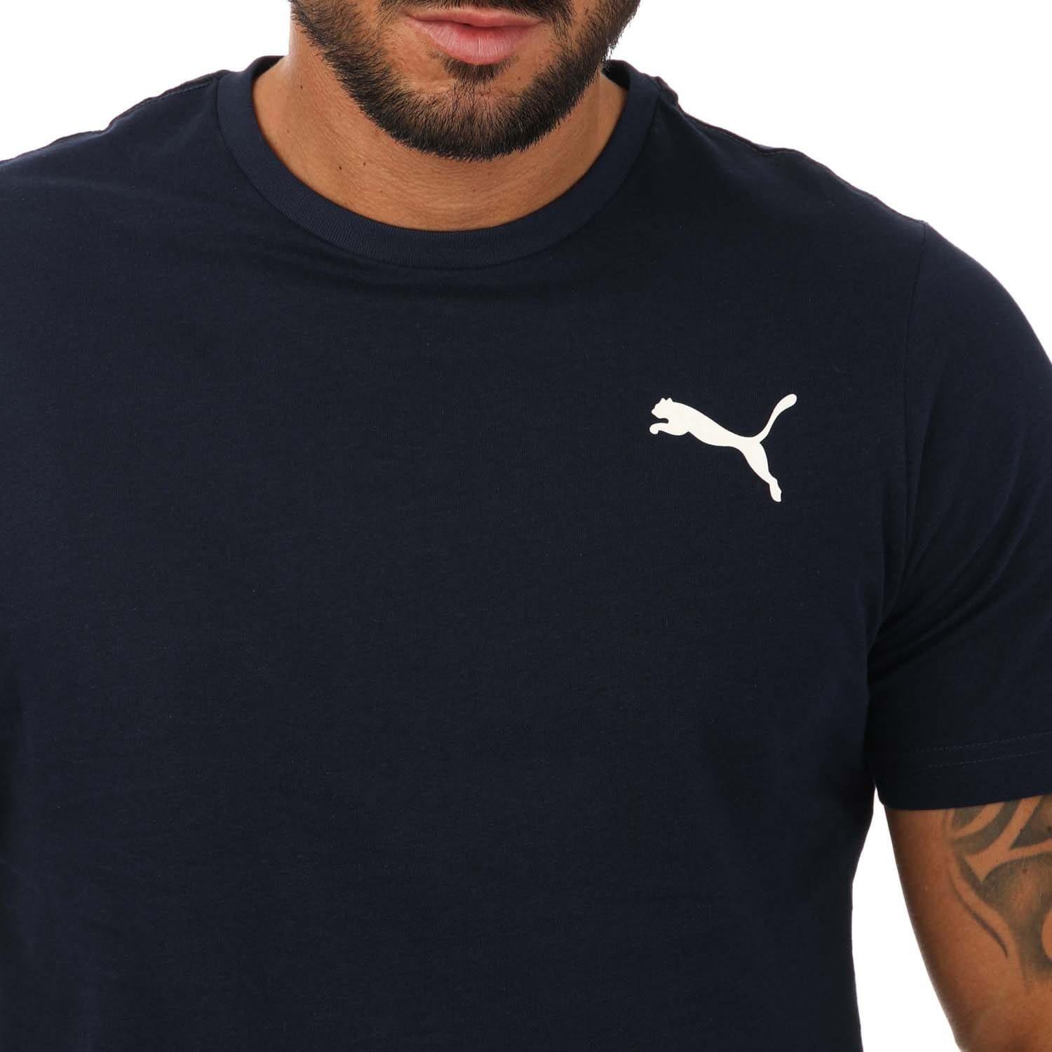 Blue - Puma - Small Logo T-Shirt - 6