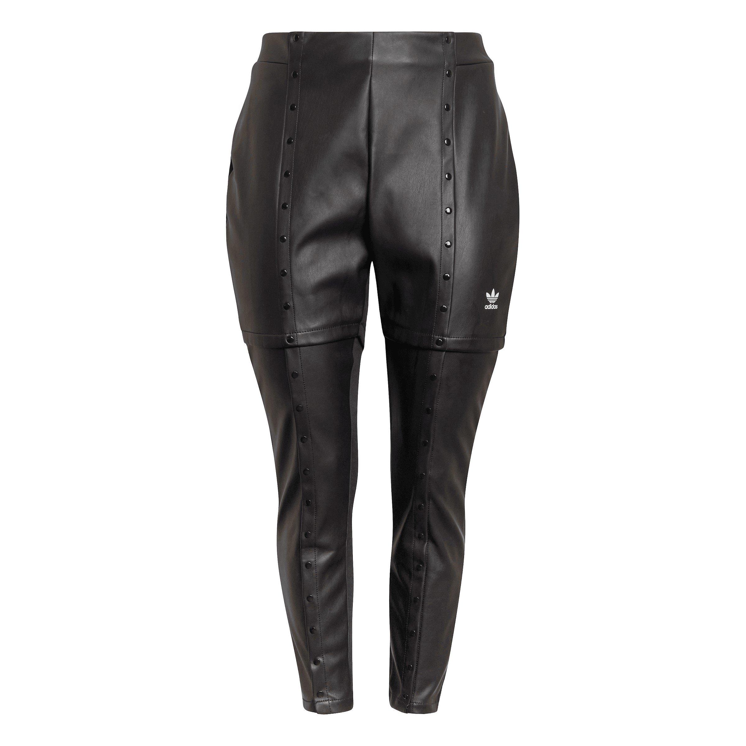 Black - adidas Originals - Women's Leather Trousers - 1