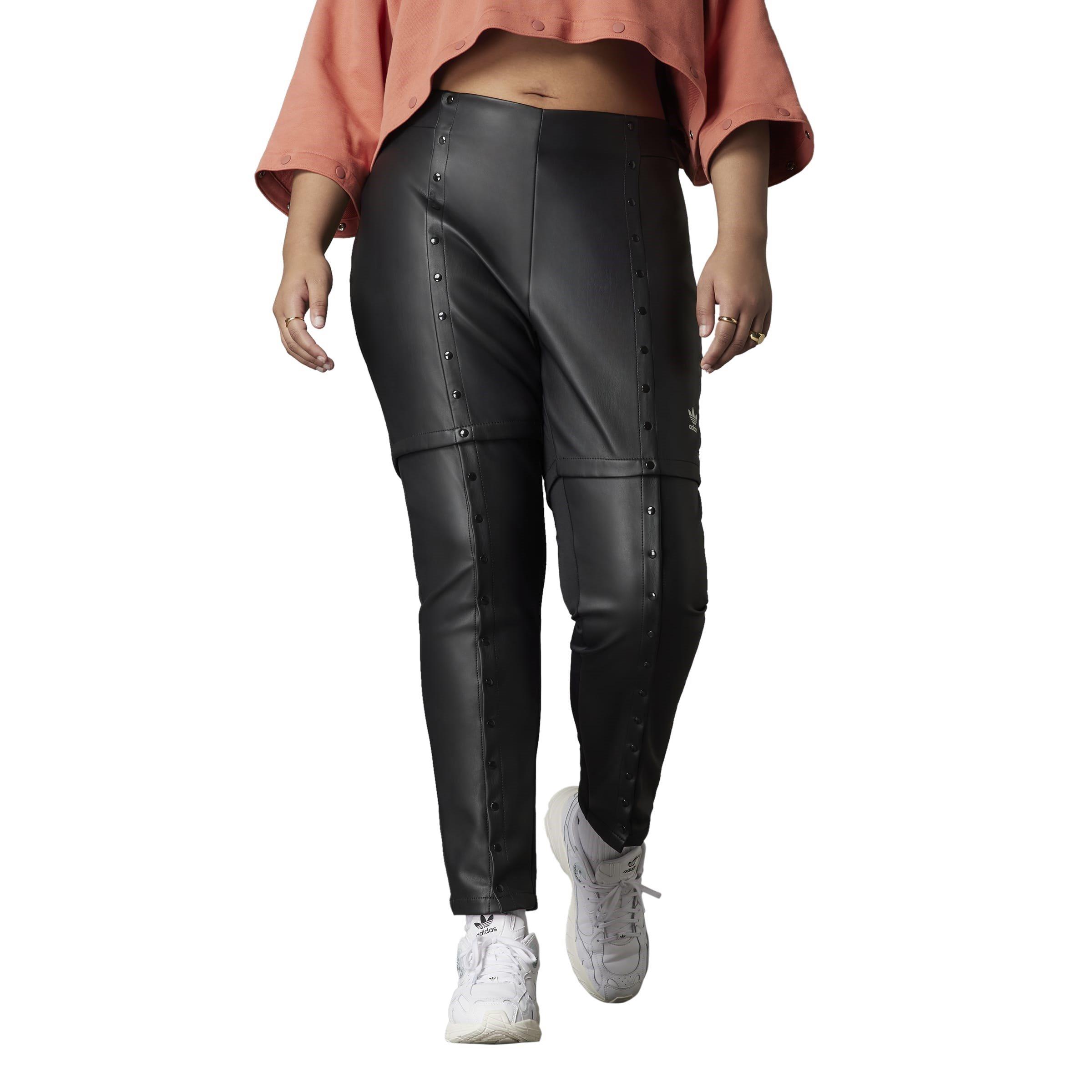 Sort - adidas Originals - Women's Leather/PU Trousers - 10