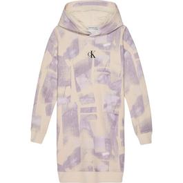 Threadbare Mix & Match Sweat-shirt à fermeture Éclair 1 4 Kaki foncé Brush Stroke Hoodie Dress Girls