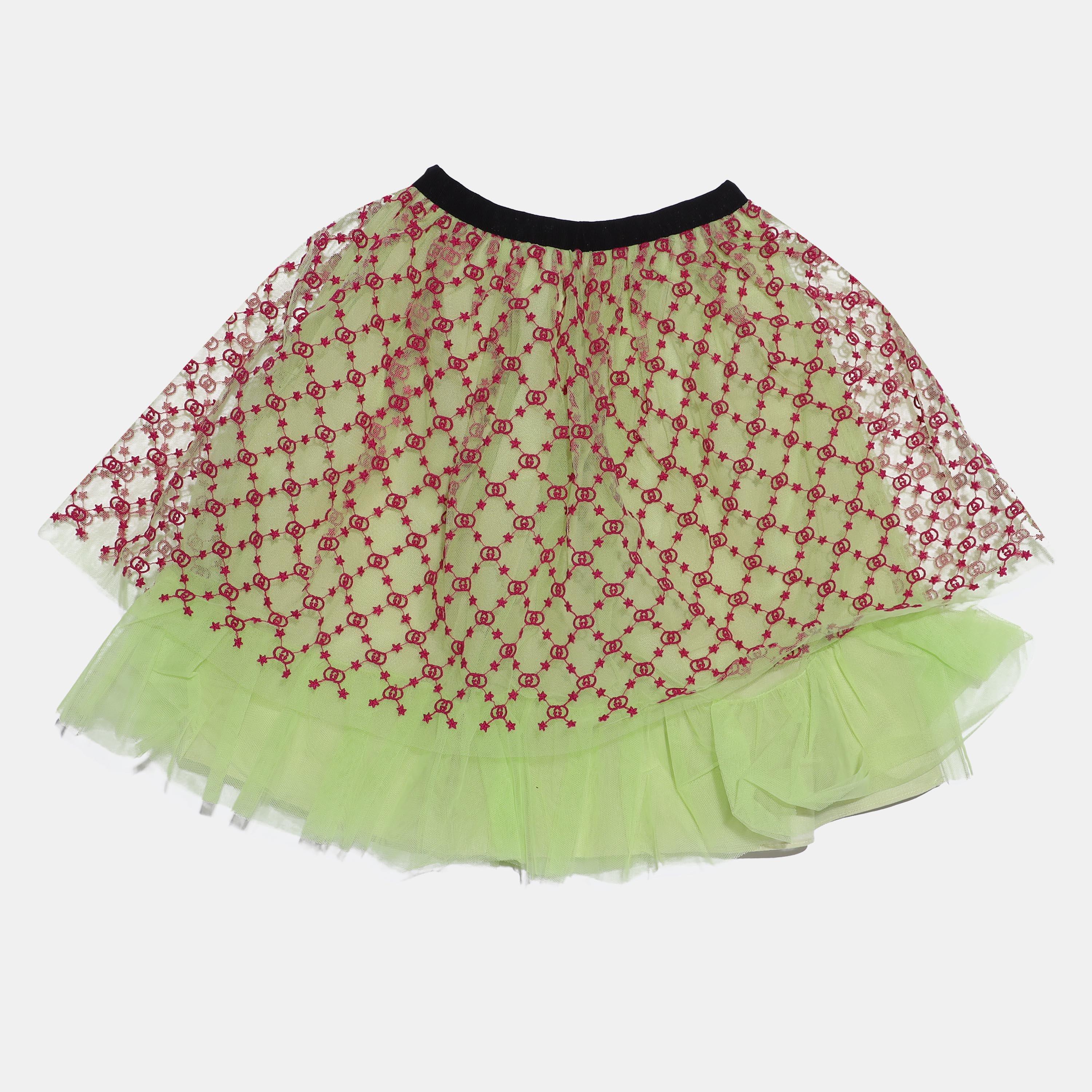 Lime/Fuschia - Gucci - Kids' Tulle Skirt - 1