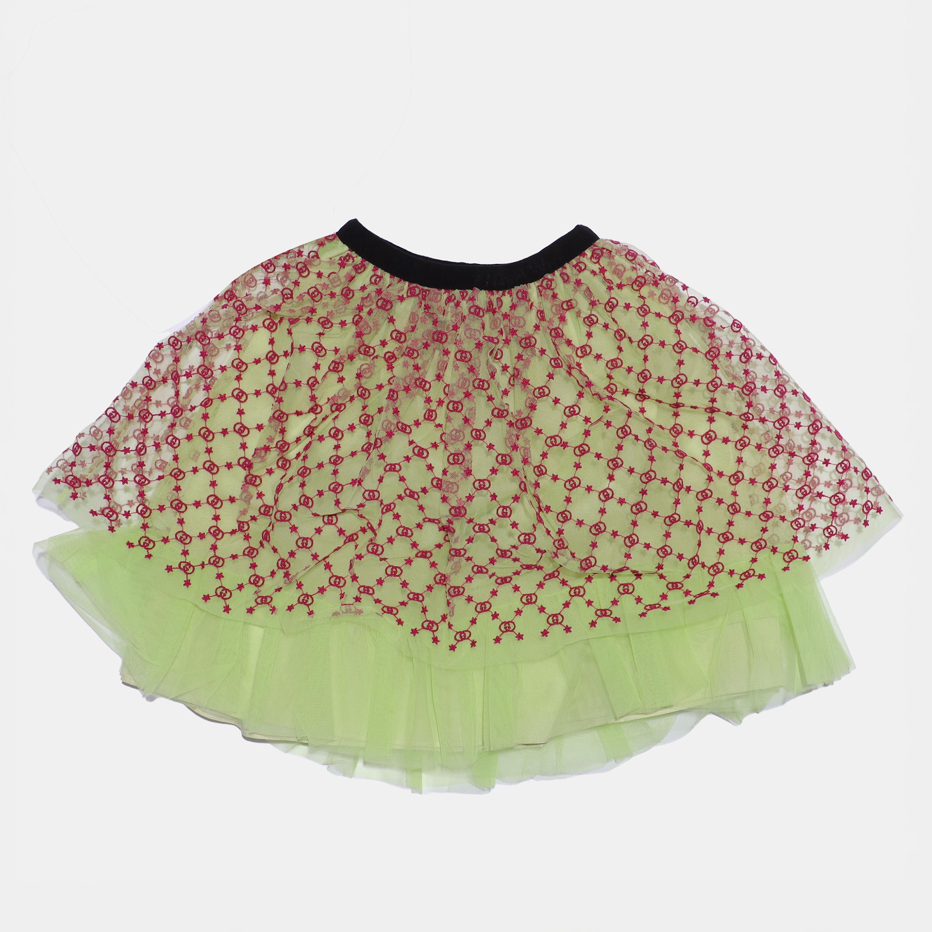 Lime/Fuschia - Gucci - Kids' Tulle Skirt - 2