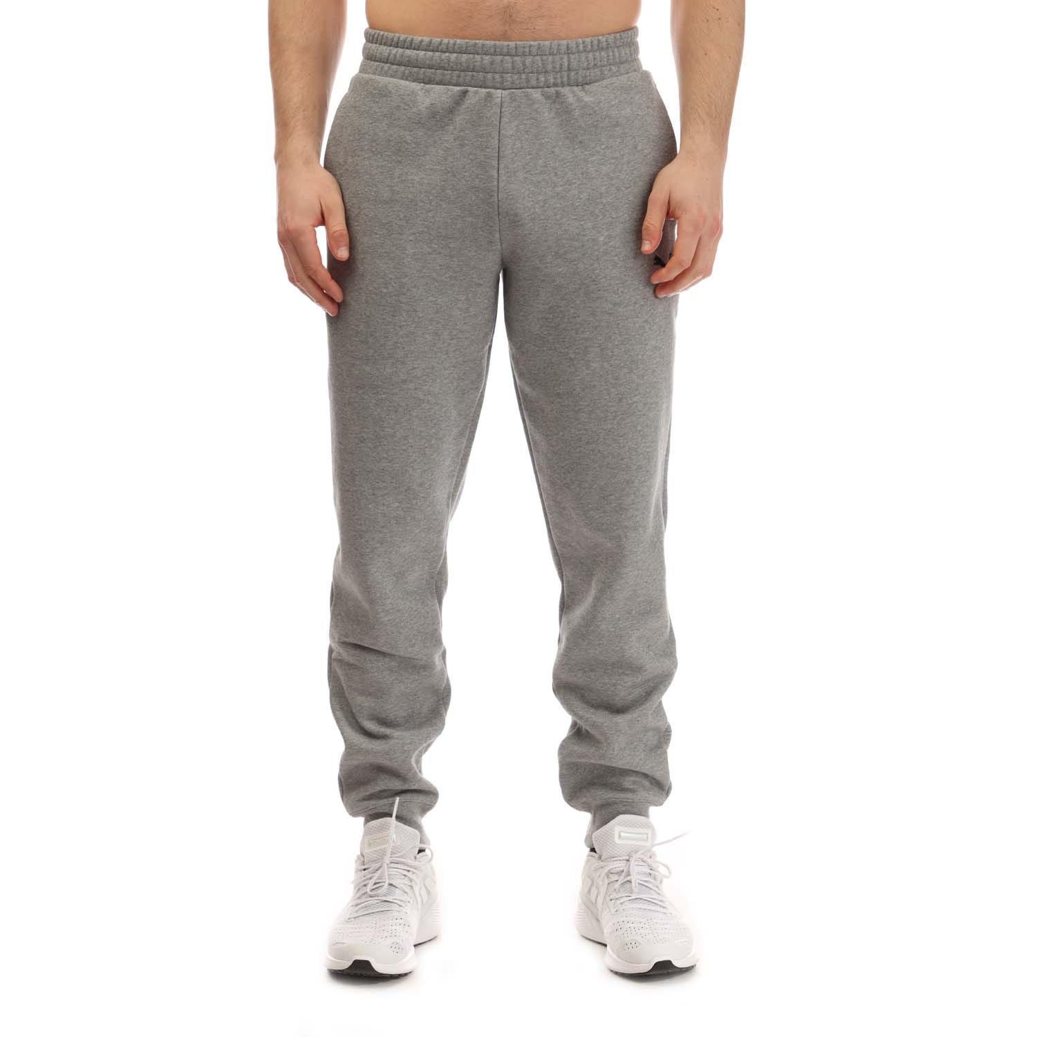 Grey - Puma - Small Logo Cuffed Joggers - 1