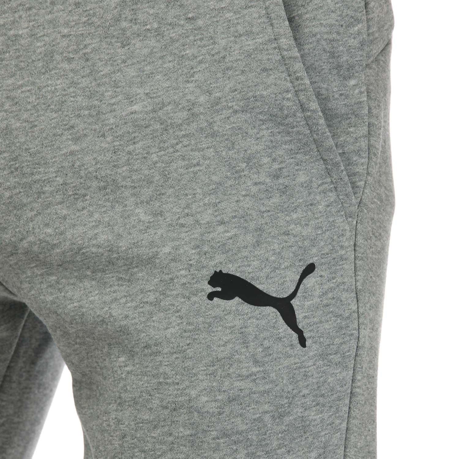 Grey - Puma - Small Logo Cuffed Joggers - 5