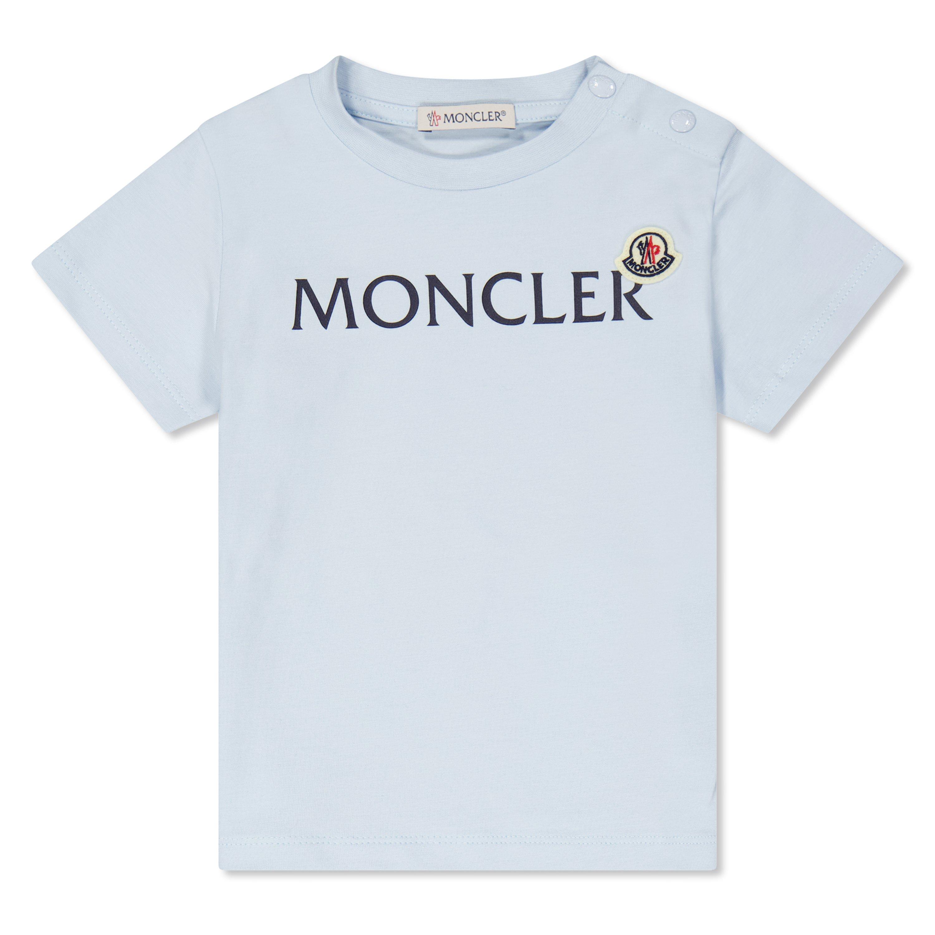 Pale Blue 709 - Moncler - Kids' Logo Regular Fit T-Shirt - 1