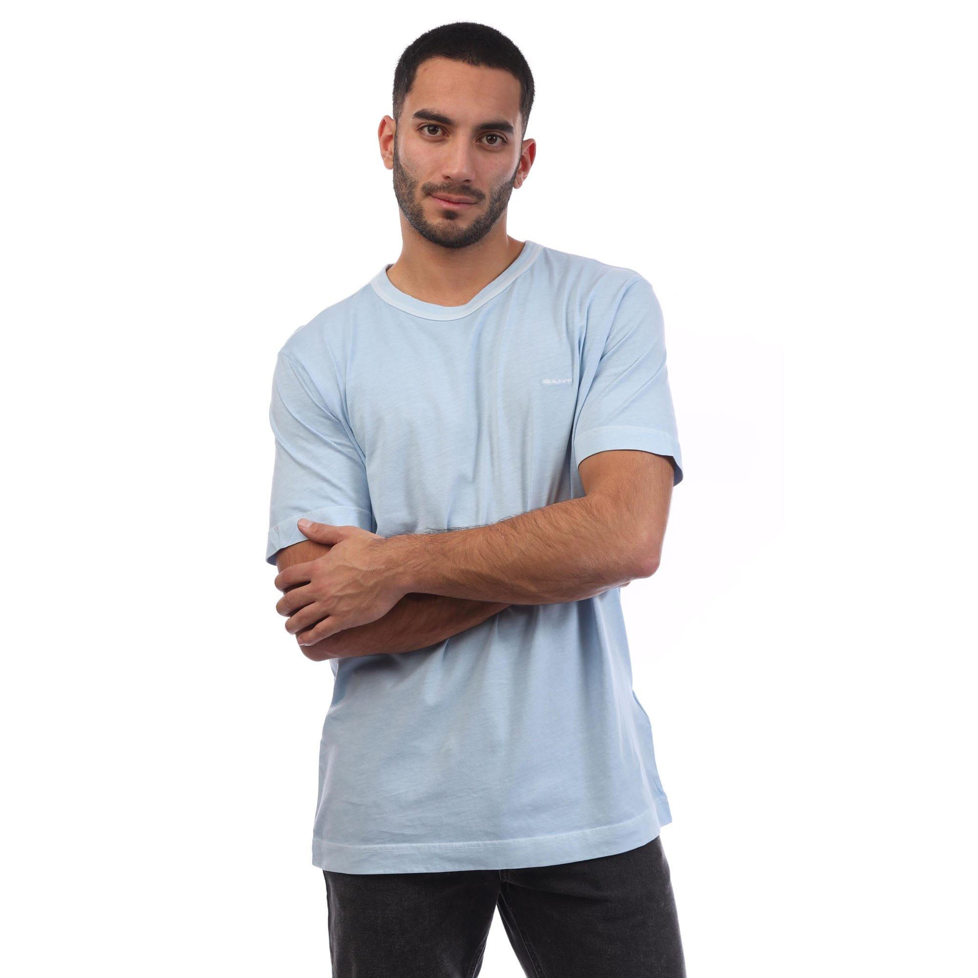 Blue - Gant - Sunfaded T-Shirt - 4