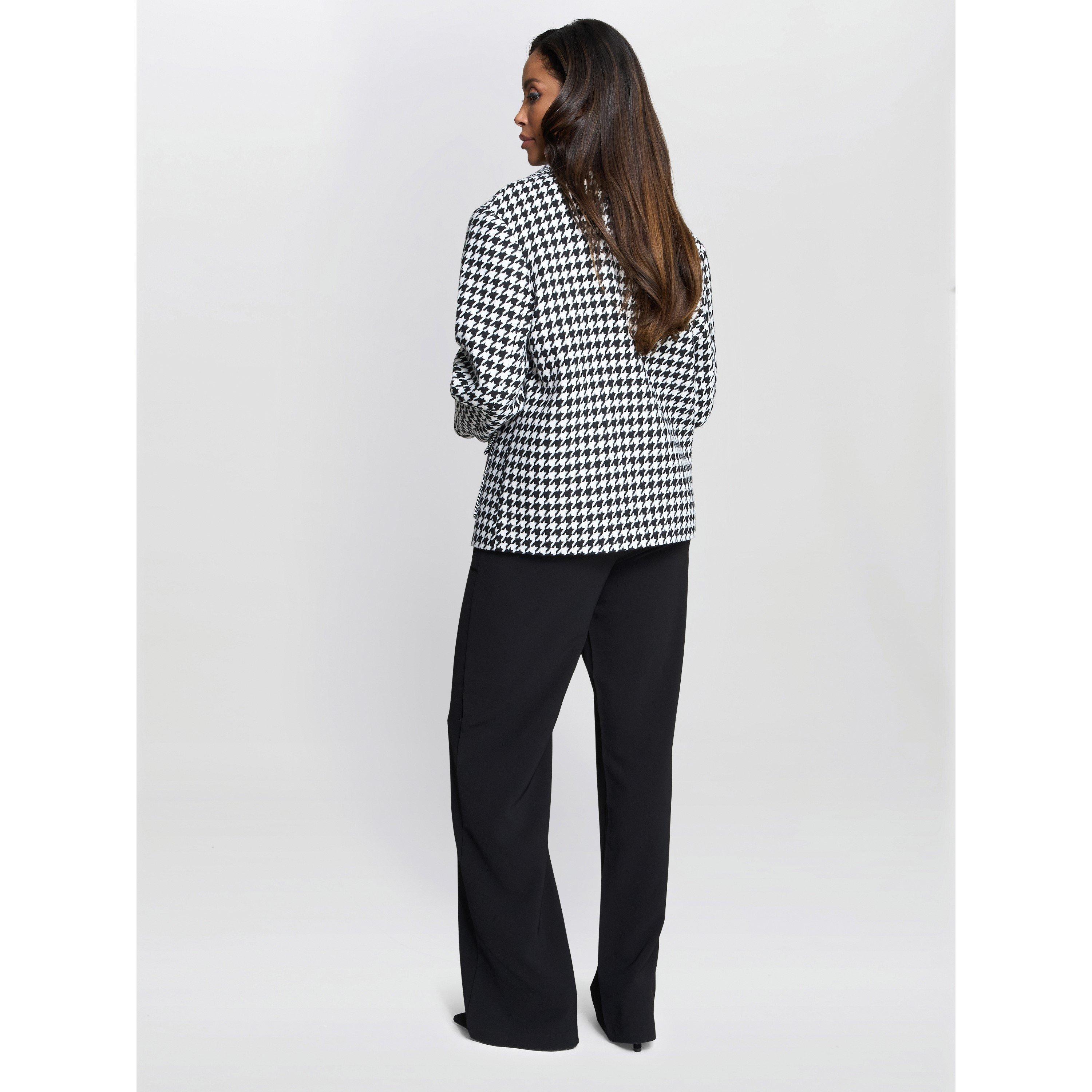 Black / White - Gina Bacconi - Women's Wiktoria Tweed Relaxed Fit Tailored Jacket - 3