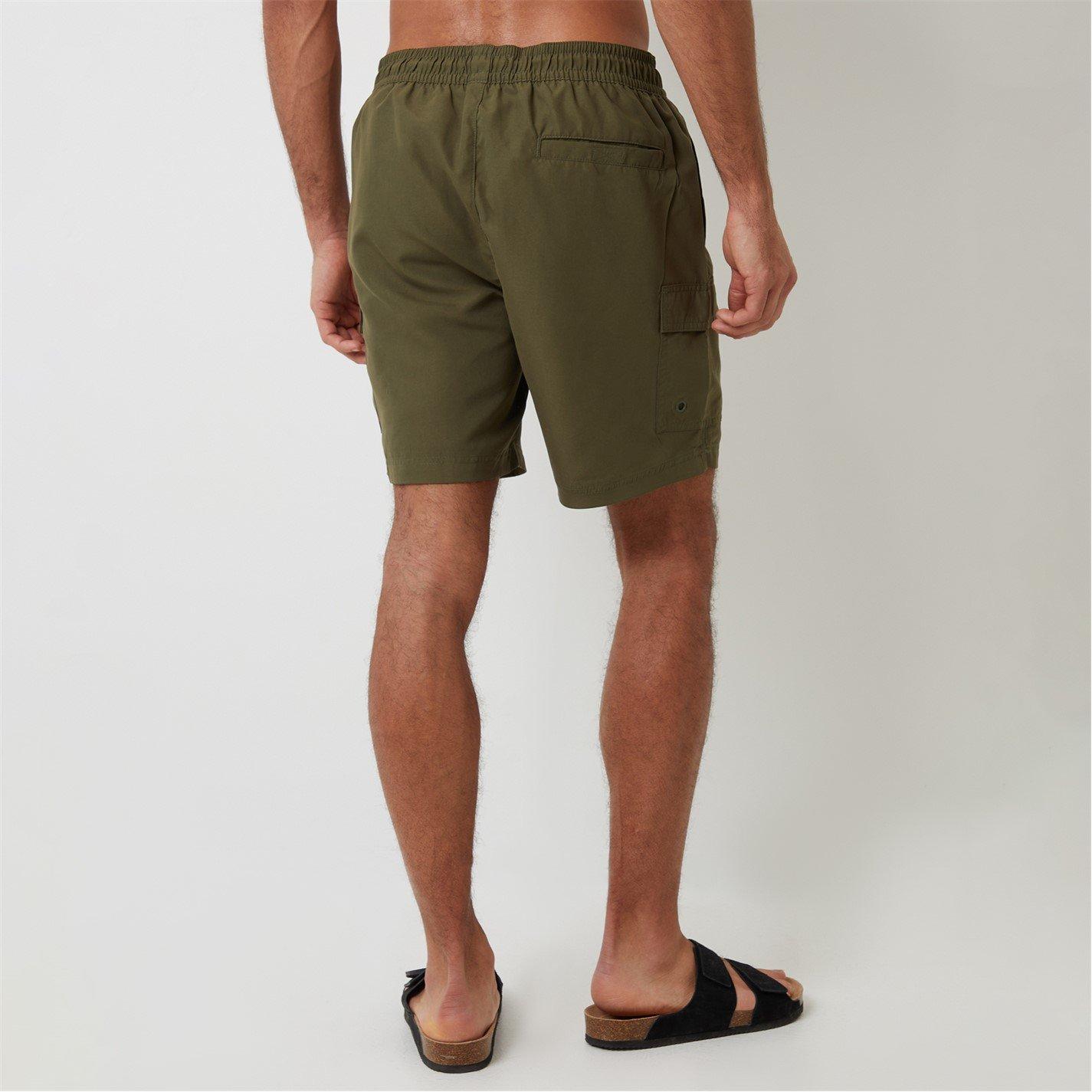 Navy - Threadbare - 2 Pack Geometric Floral Print Swim Shorts - 3