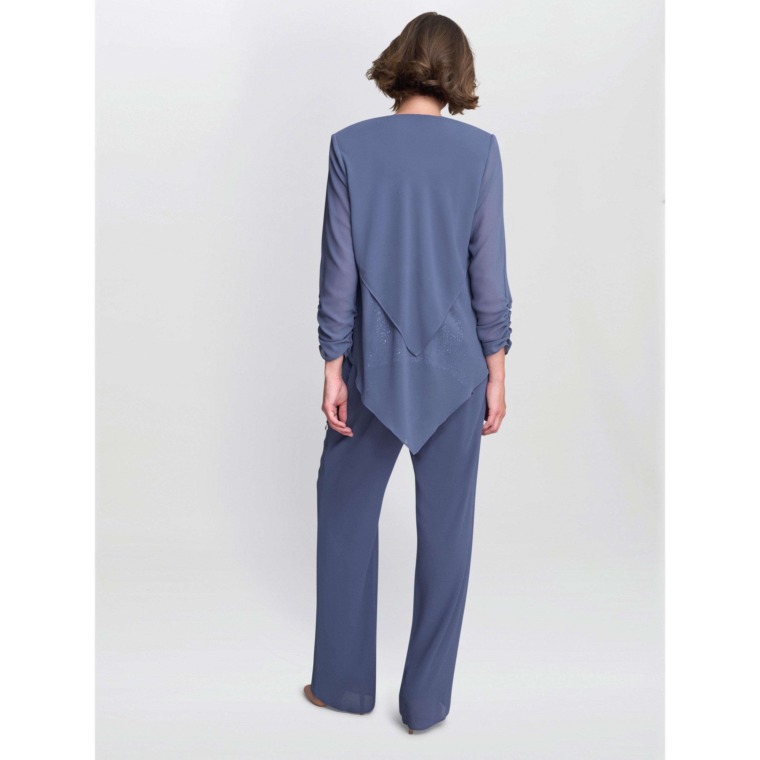 Wedgewood - Gina Bacconi - Kay 2 Piece Trouser Suit With Sequin Top - 4
