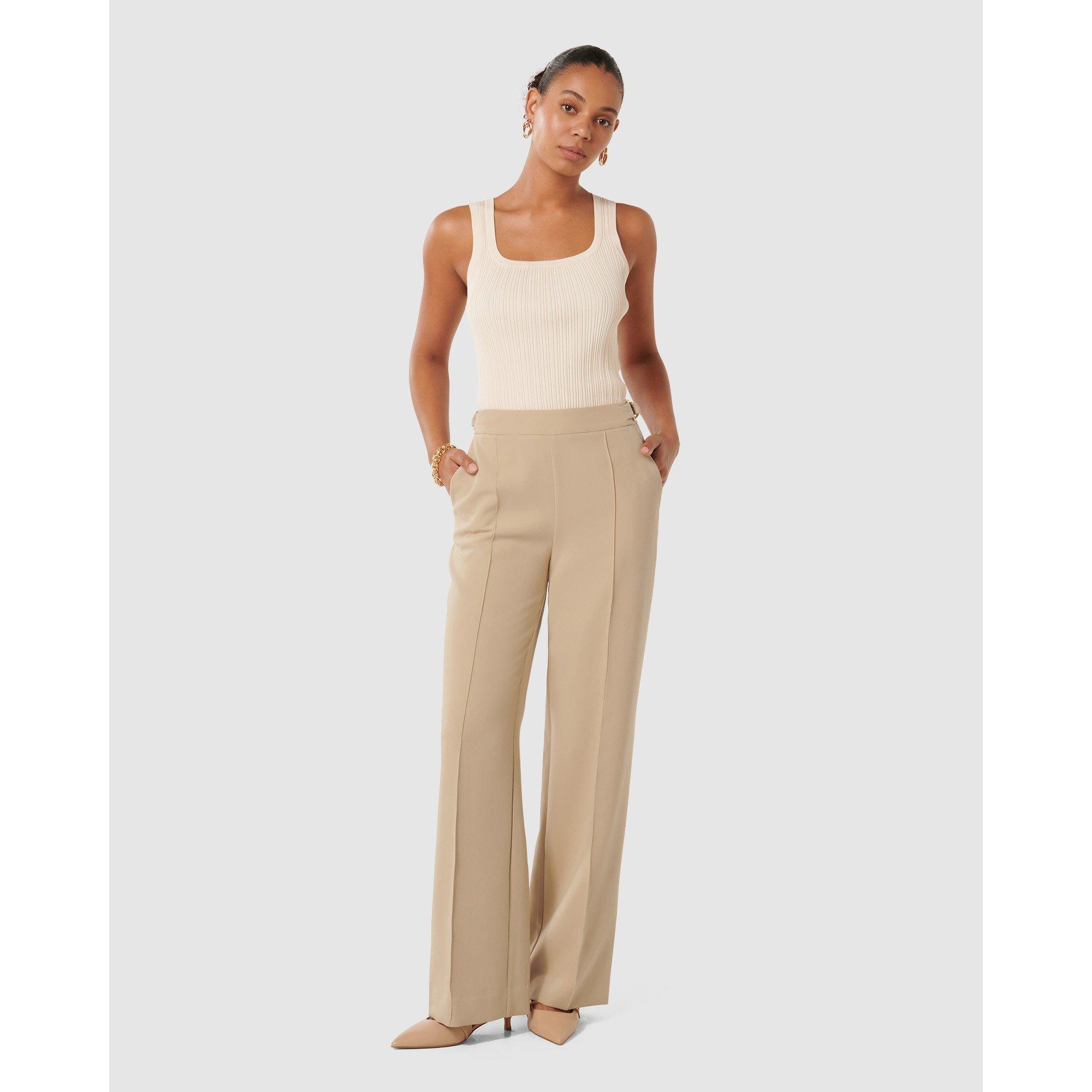 Neutral - Forever New - Mila D-Ring Wide Leg Pants - 2