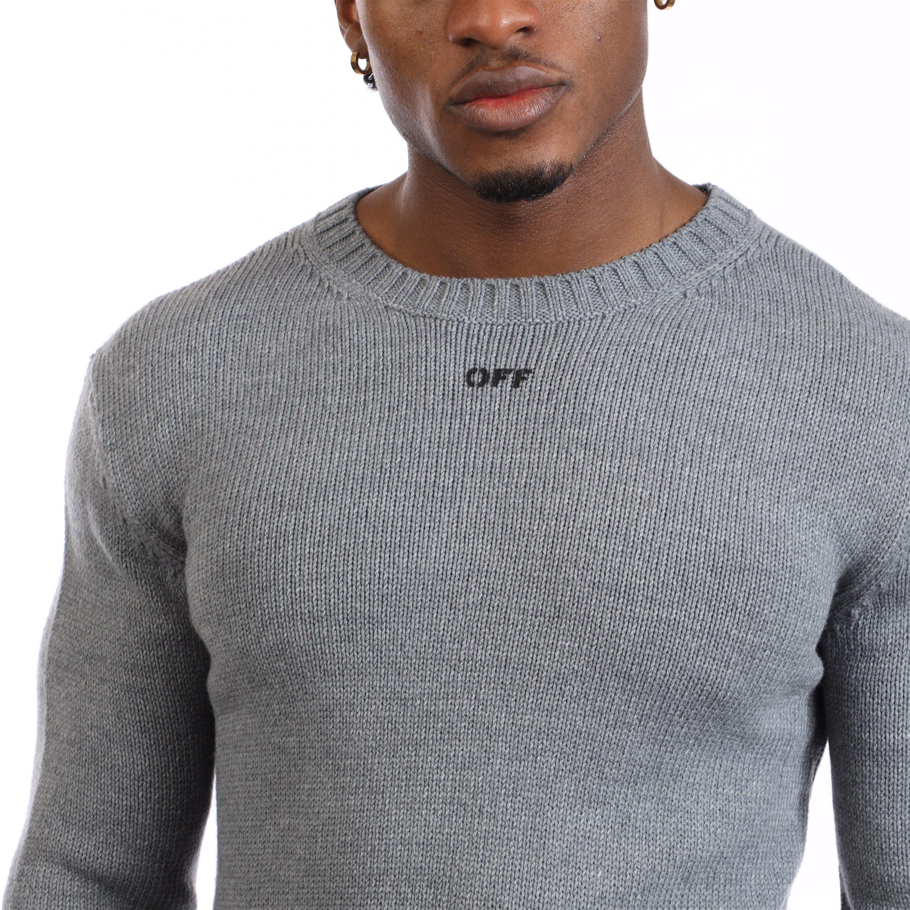 Grey Black - Off White - Crewneck Sweatshirt - 4