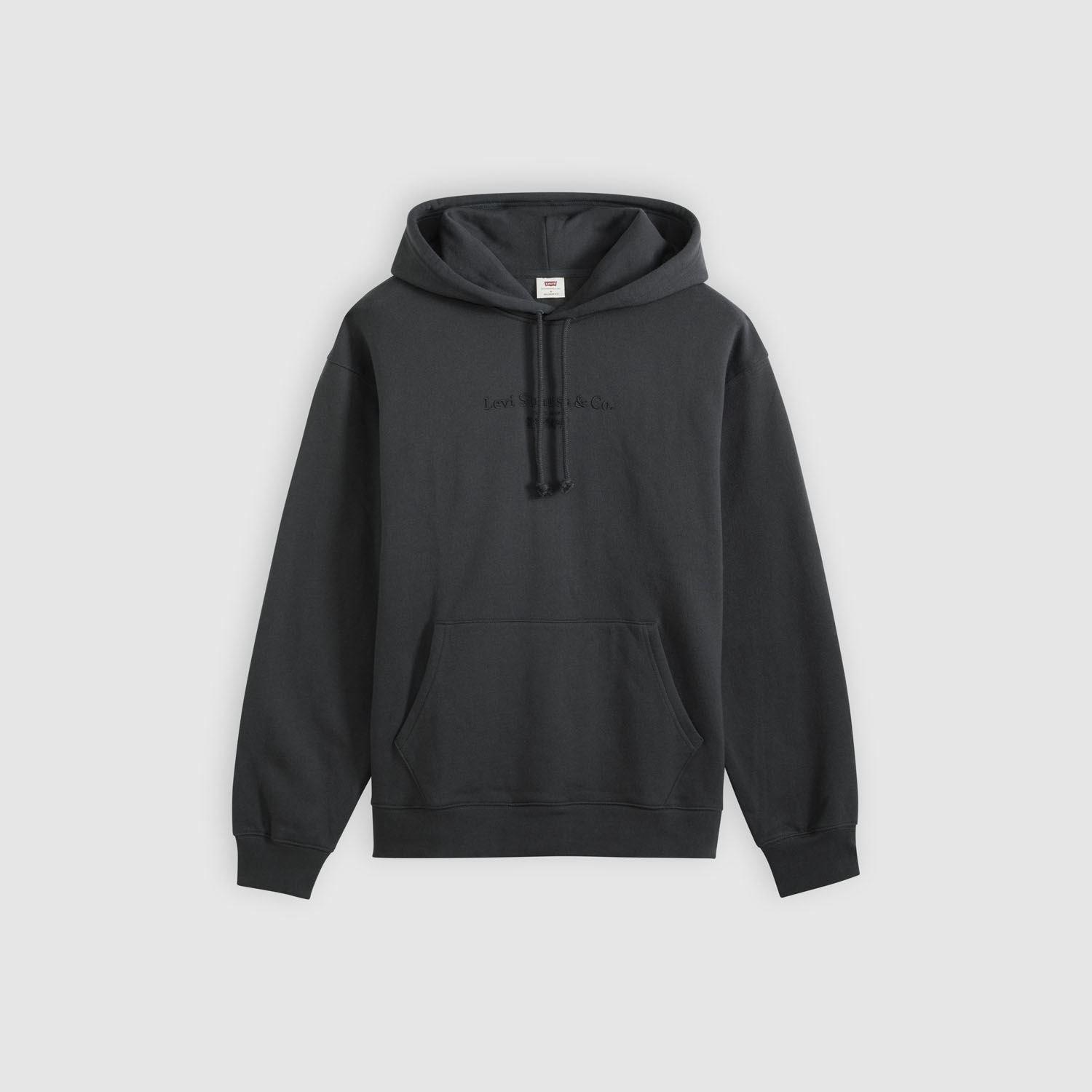 Grey - Levis - Relaxed Graphic Hoody - 1
