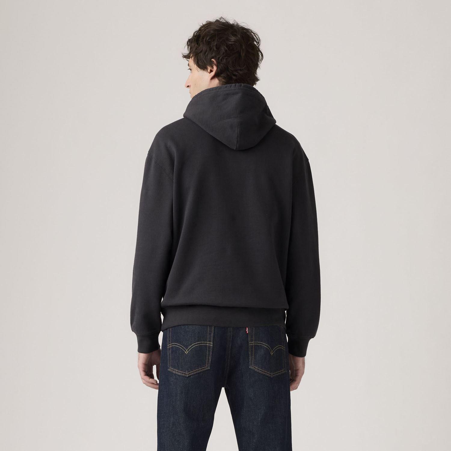 Grey - Levis - Relaxed Graphic Hoody - 4