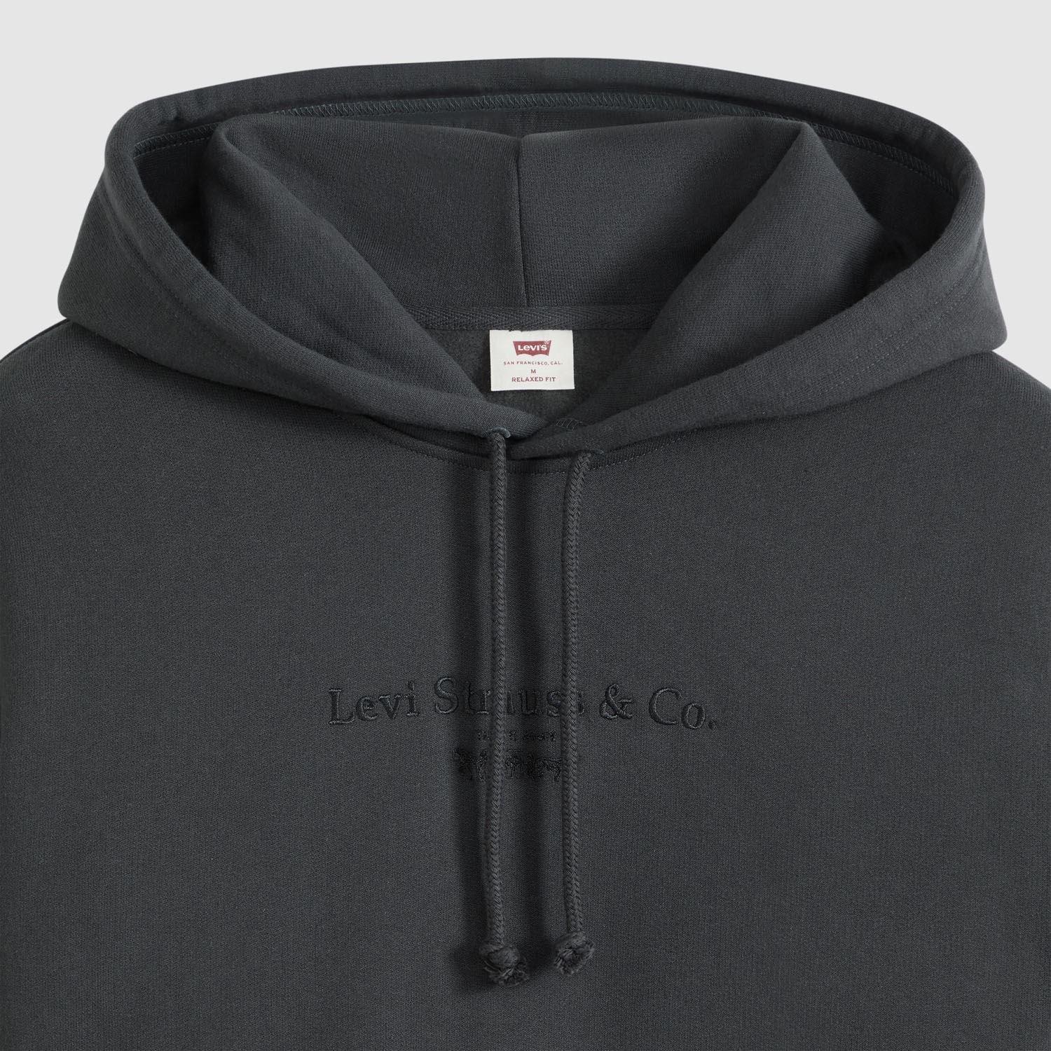Grey - Levis - Relaxed Graphic Hoody - 6