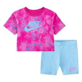 Nike AOP Boxy T-Shirt And Bike Shorts Infant
