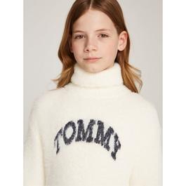 Tommy Hilfiger Turtleneck Fluffy Jumper Dress Juniors