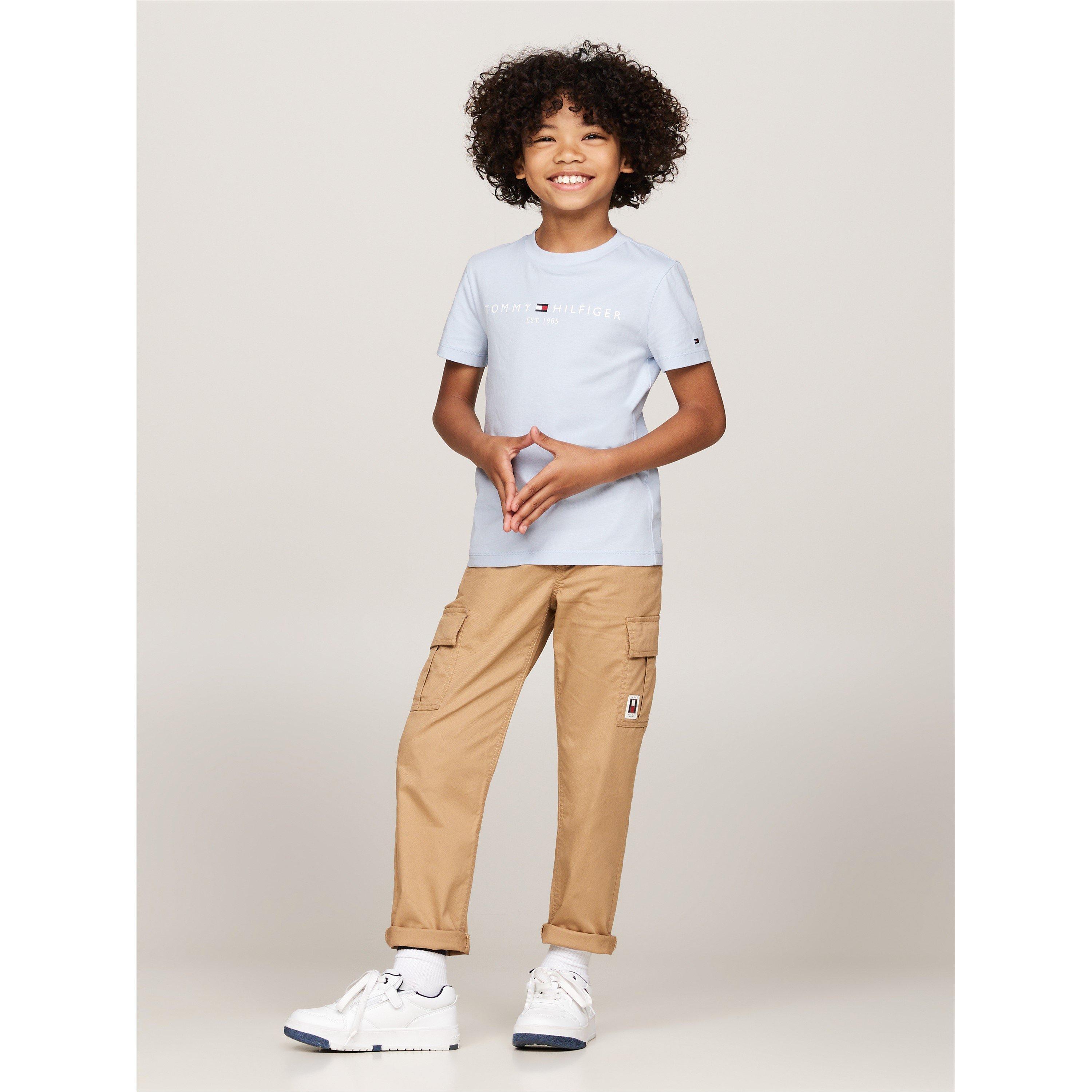 Breezy Blue C1O - Tommy Hilfiger - Kids' Essential Short-Sleeve T-Shirt - 3