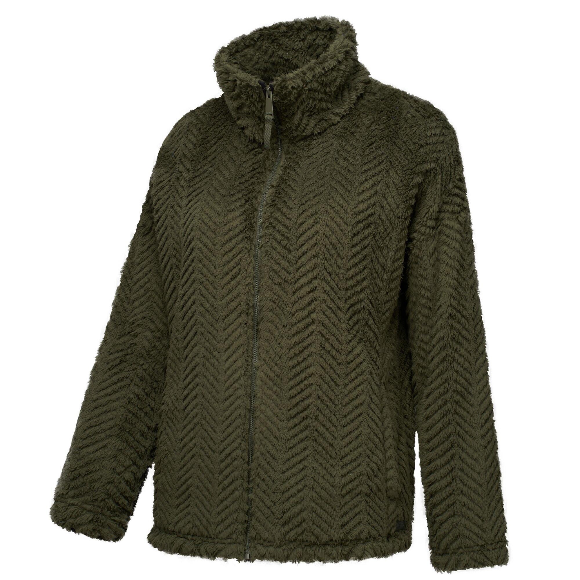 Dark Khaki - Regatta - Women's Ayana Herringbone Full-Zip Fleece Top - 9