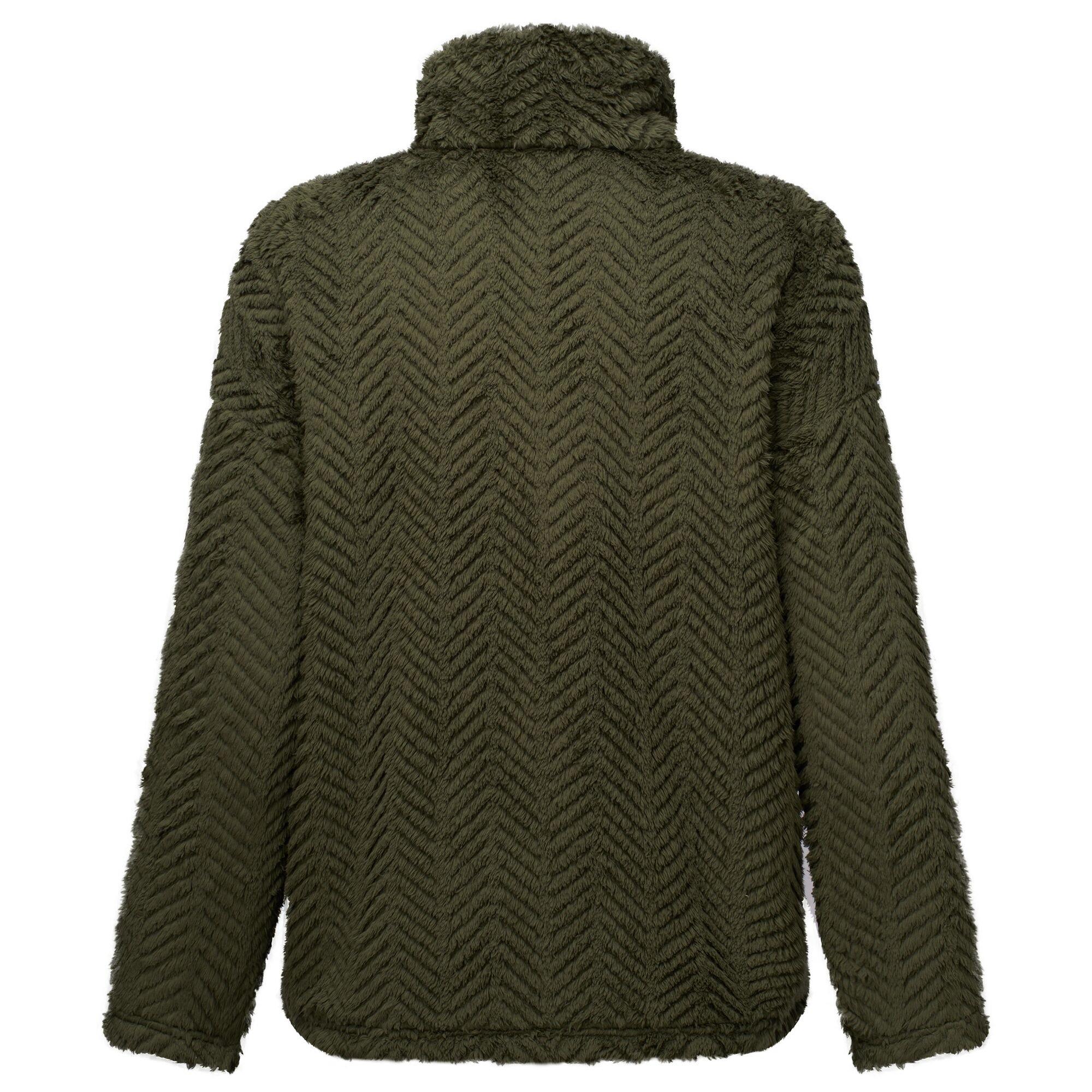 Dark Khaki - Regatta - Women's Ayana Herringbone Full-Zip Fleece Top - 10