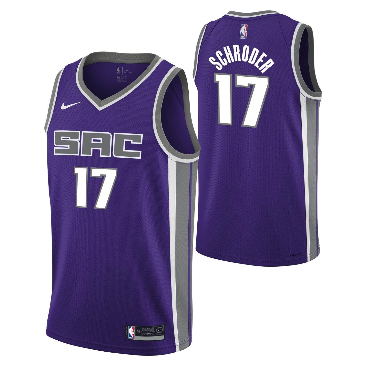 Purple - Nike - Sacramento Kings Schroder #17 Jersey - 3