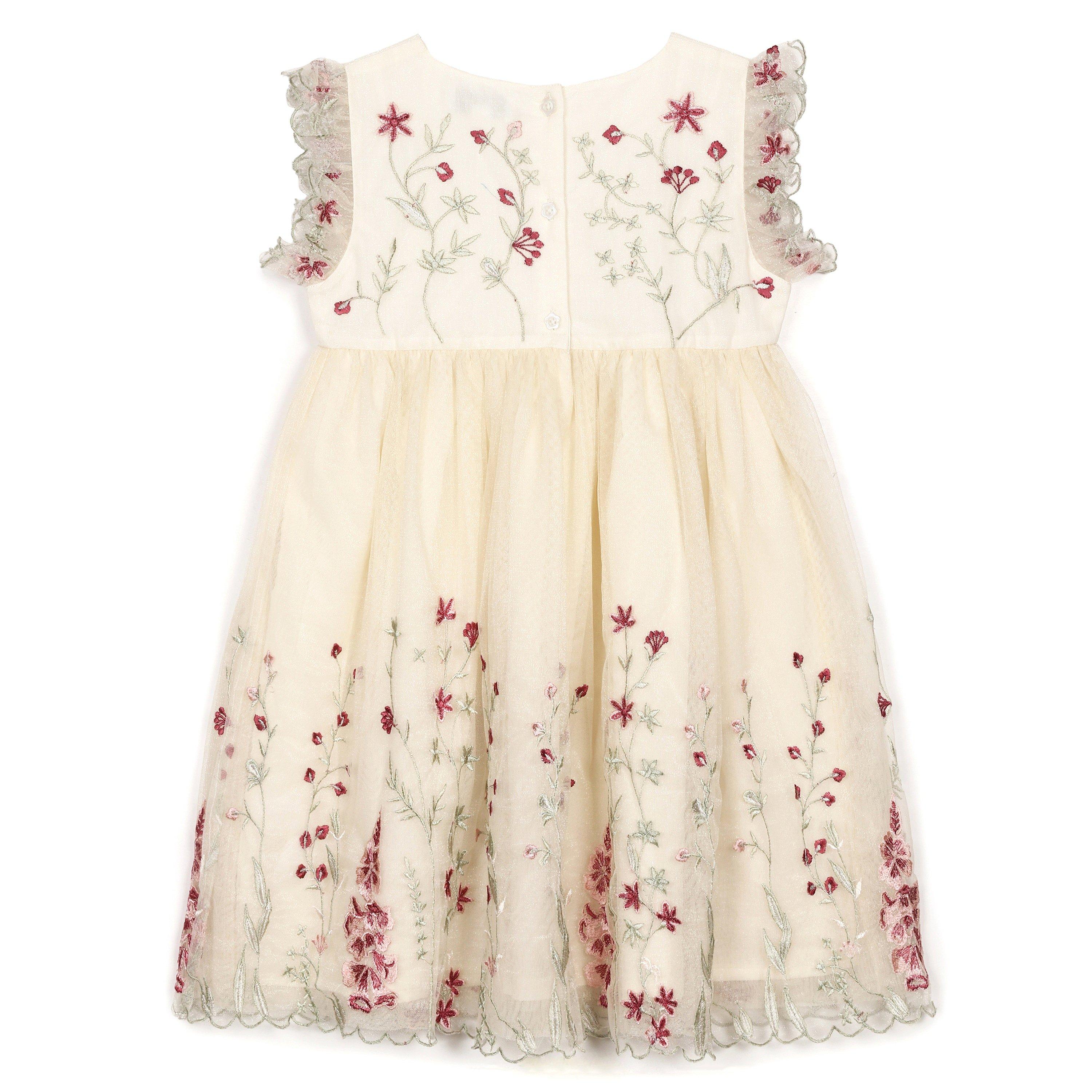 ROSA - Be You - Younger Girl Occasion Floral Embroidered Dress - 2