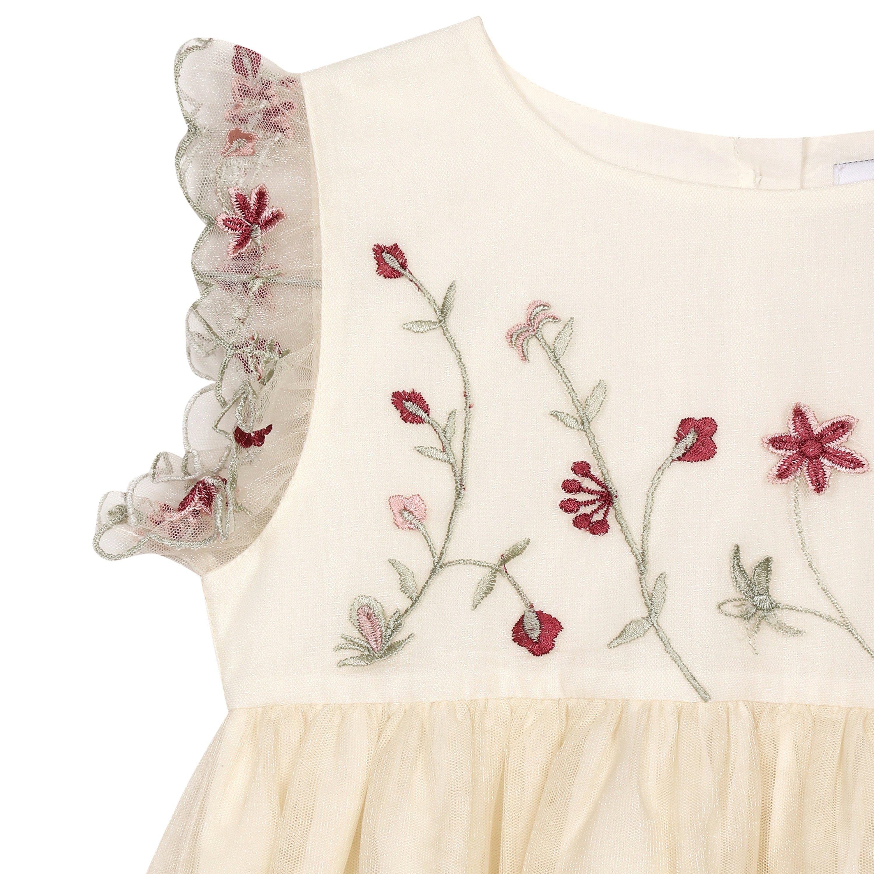 ROSA - Be You - Younger Girl Occasion Floral Embroidered Dress - 4