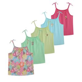 Be You Studio Older Girl Pack Of 5 Tropic Cami Vests