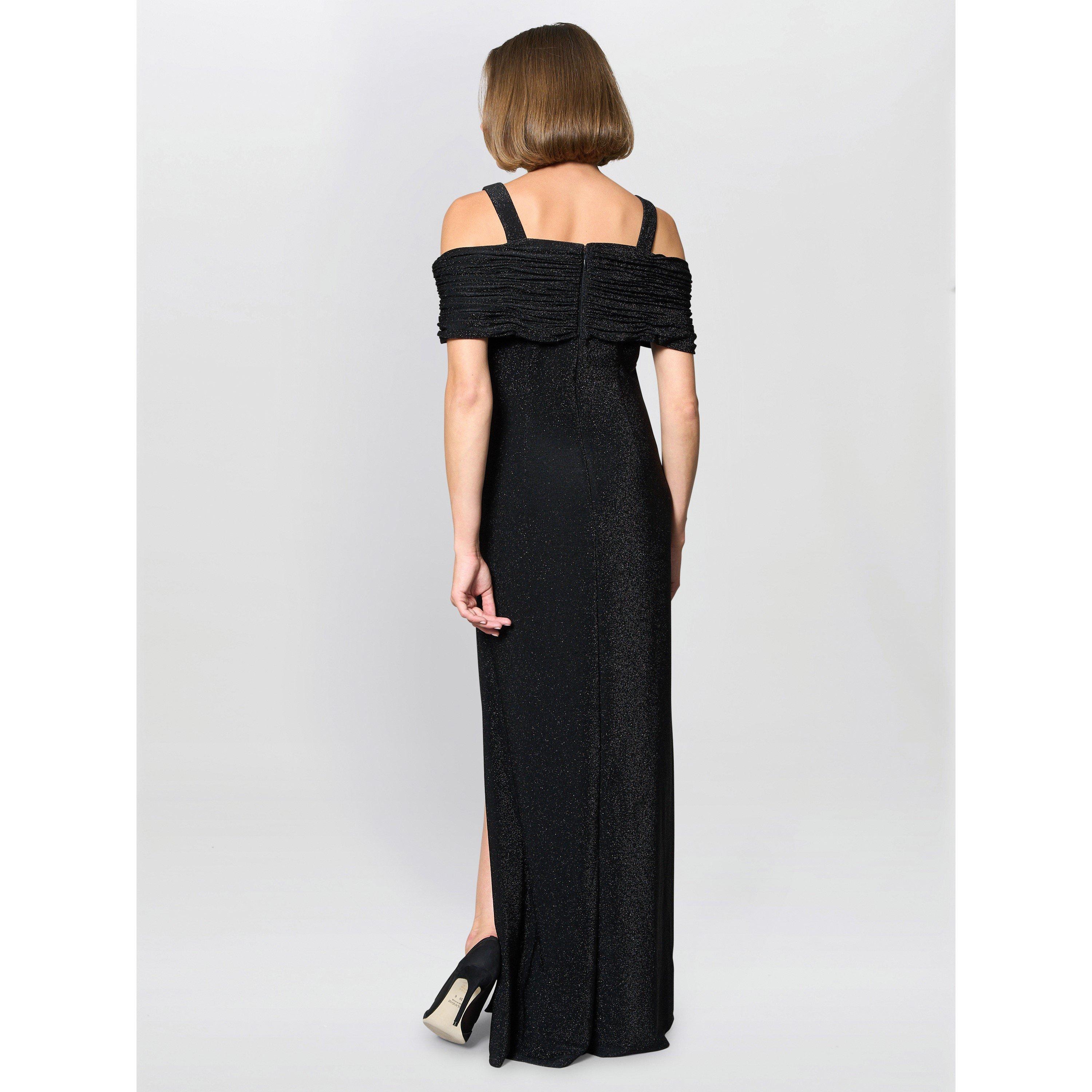 Black - Gina Bacconi - Rochelle Off-Shoulder Maxi Dress - 2