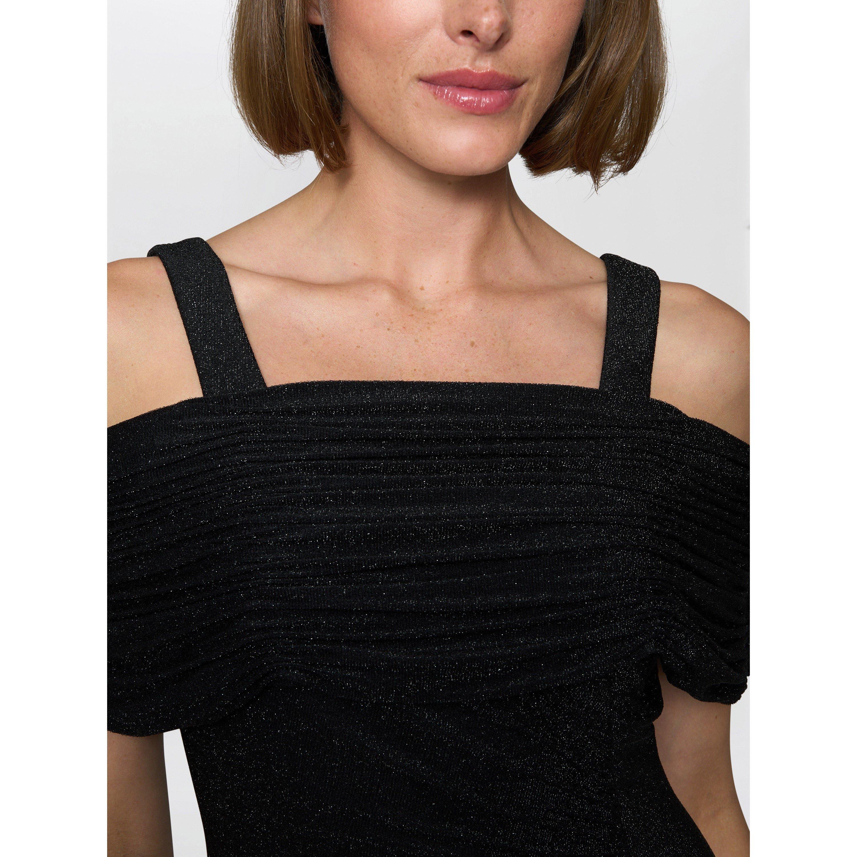 Black - Gina Bacconi - Rochelle Off-Shoulder Maxi Dress - 4