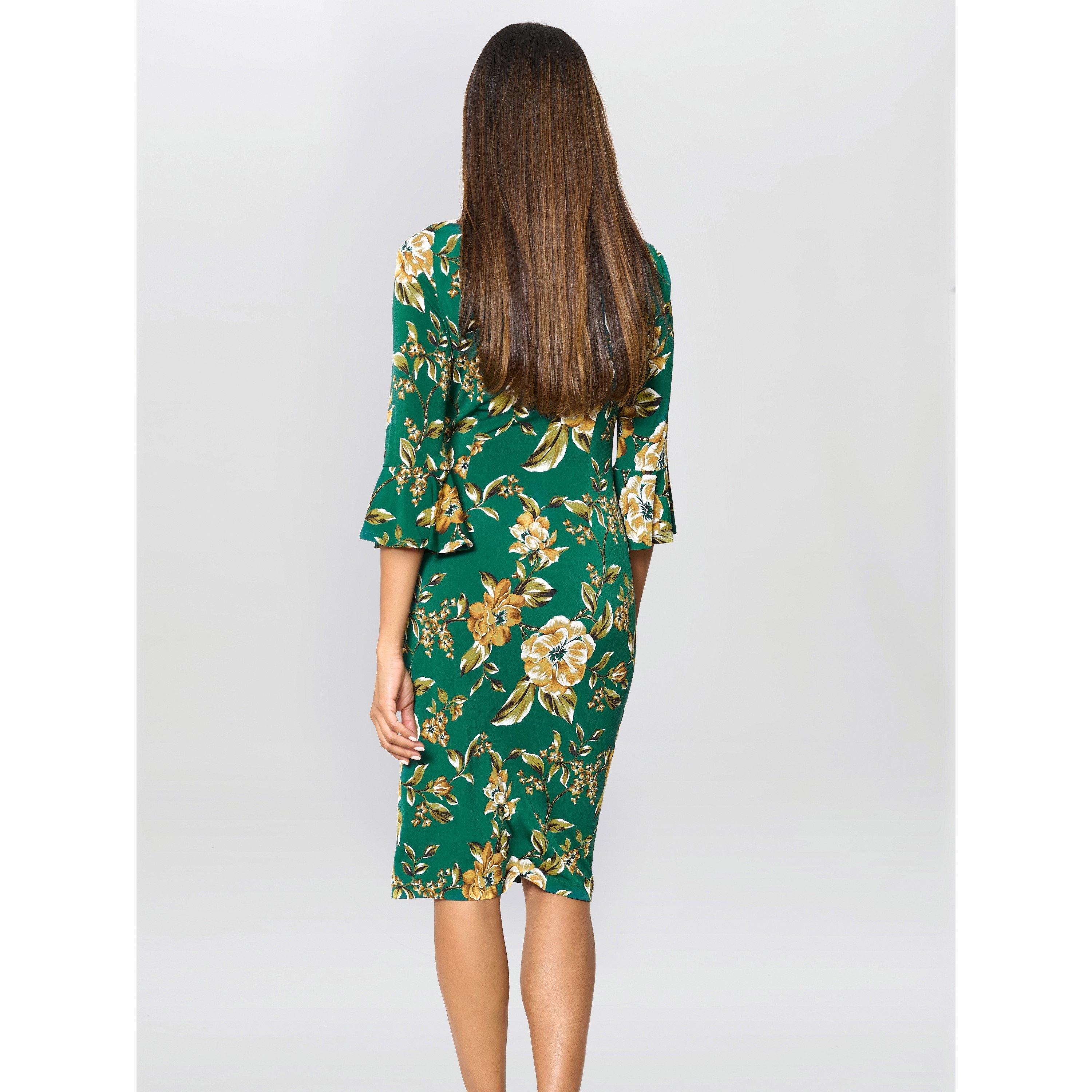 Green / Multi - Gina Bacconi - Yasmine Green Floral Dress - 3