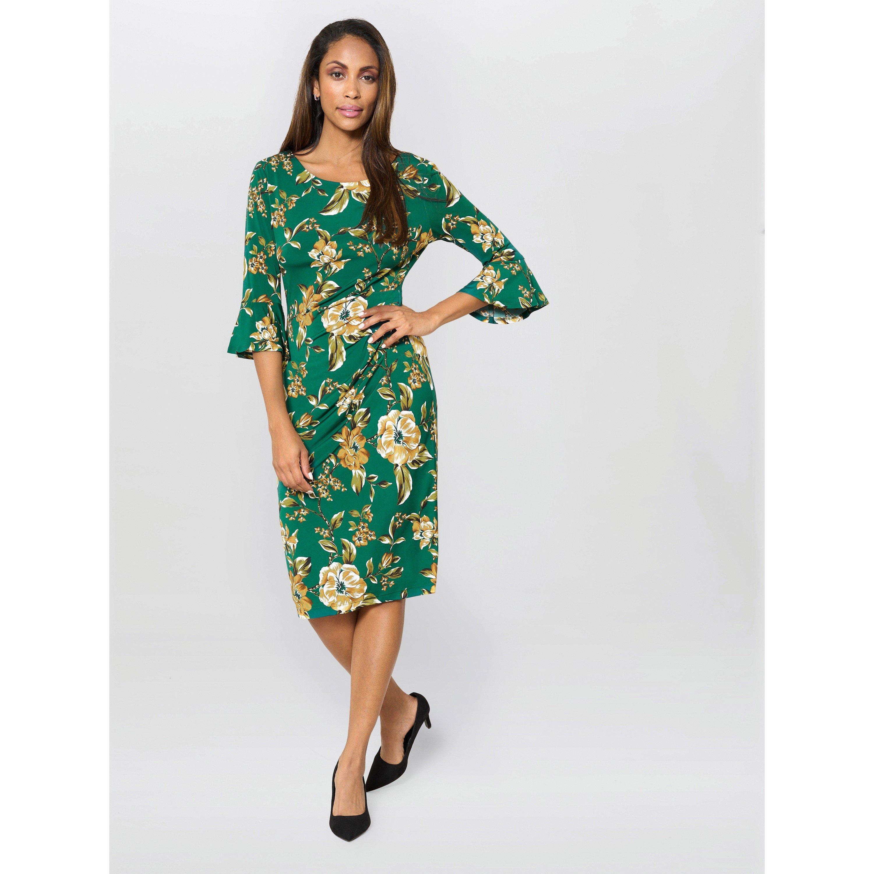 Green / Multi - Gina Bacconi - Yasmine Green Floral Dress - 4