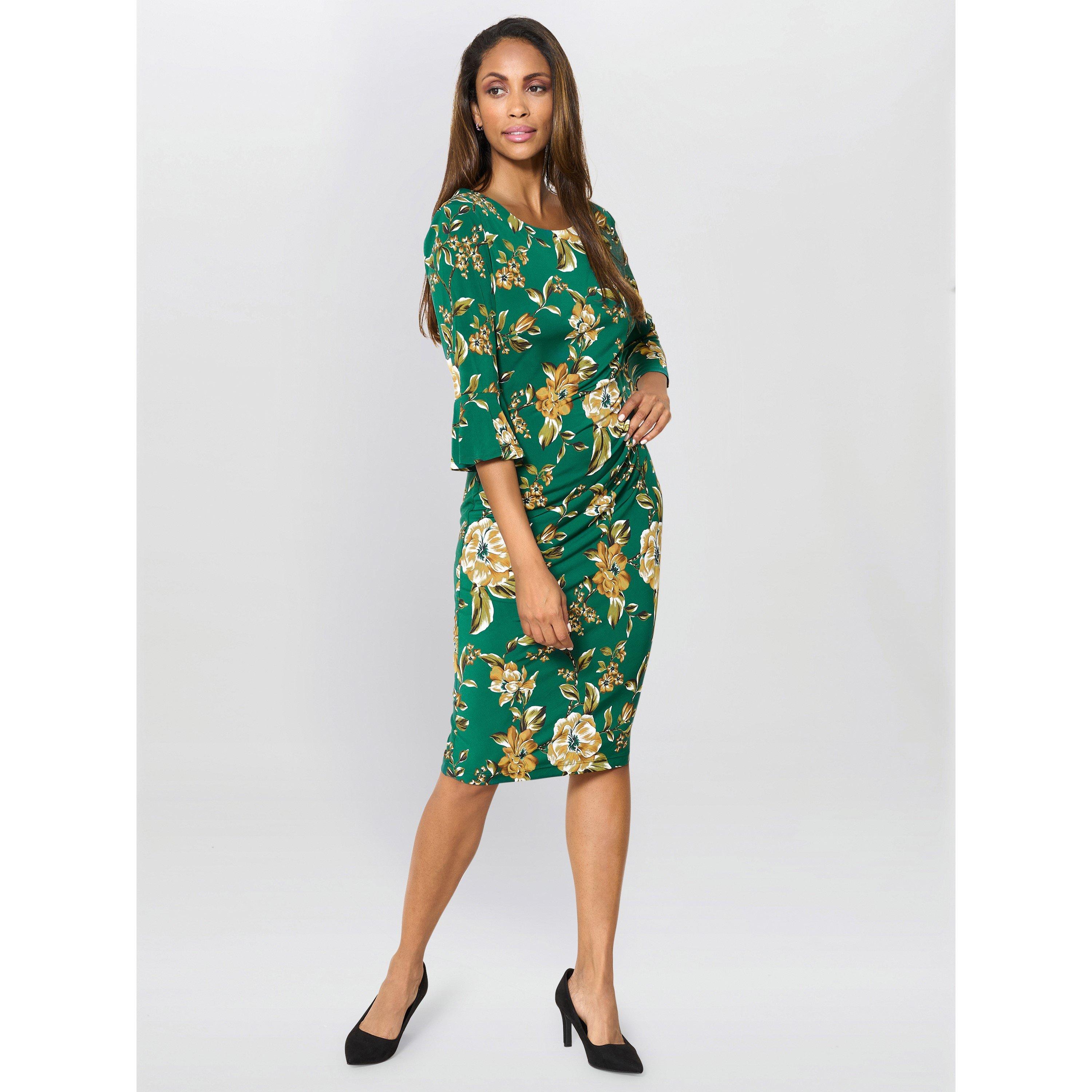 Green / Multi - Gina Bacconi - Yasmine Green Floral Dress - 6