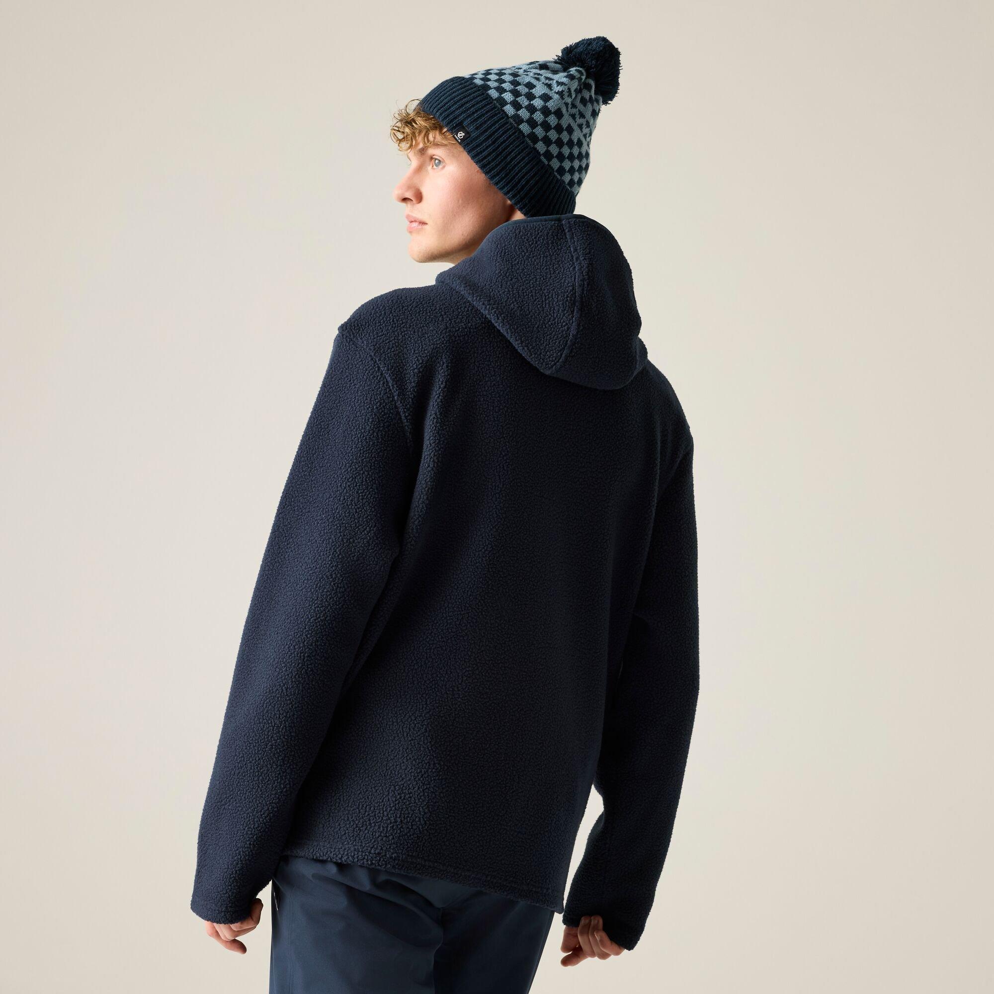 Navy - Dare 2b - Mens Firn Hooded Borg Fleece - 2