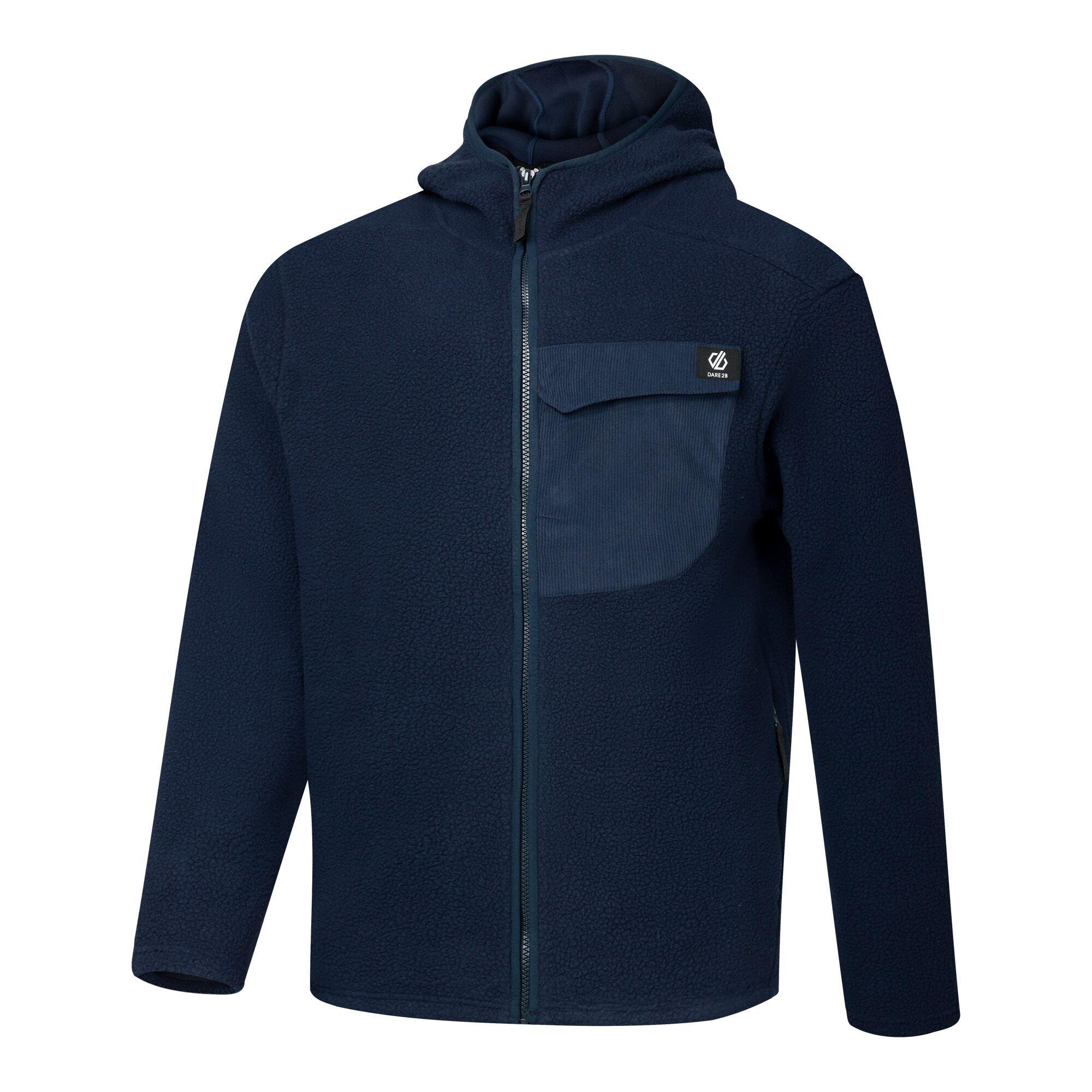 Navy - Dare 2b - Mens Firn Hooded Borg Fleece - 10