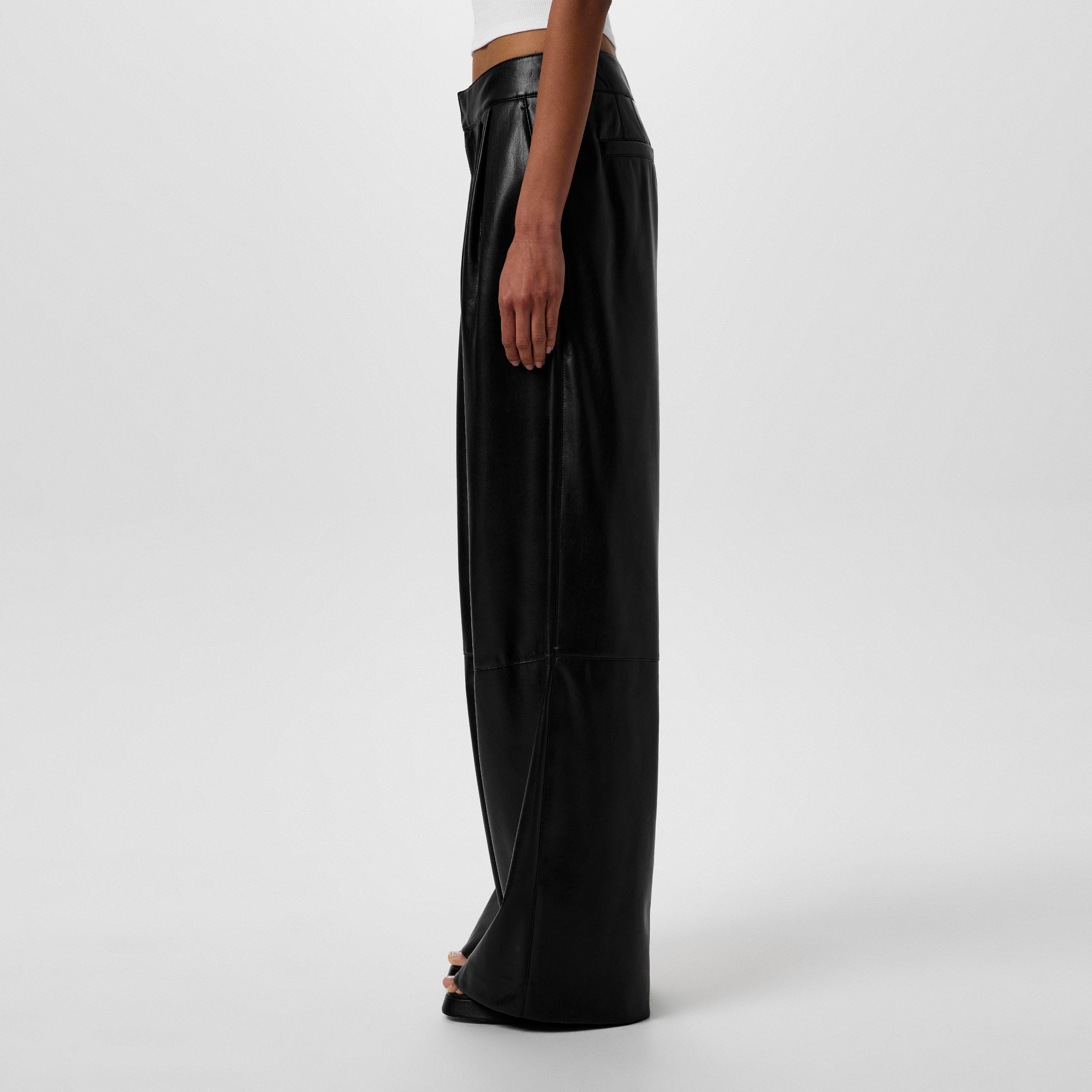 Black - Boss - Women's Tadesa Faux Leather Soft Finish Trousers - 2