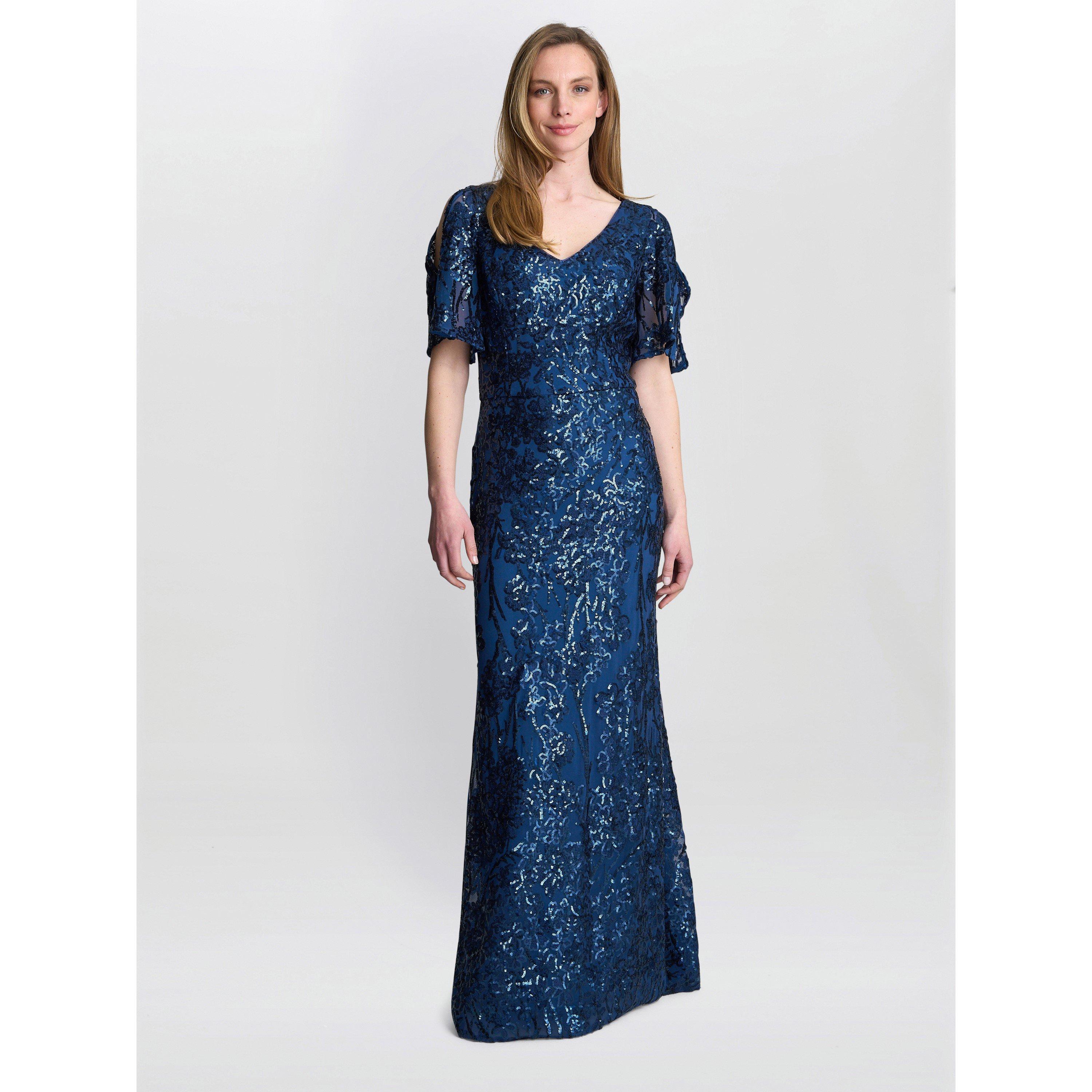Ocean - Gina Bacconi - Jeselle A-Line Sequin Maxi Dress - 2