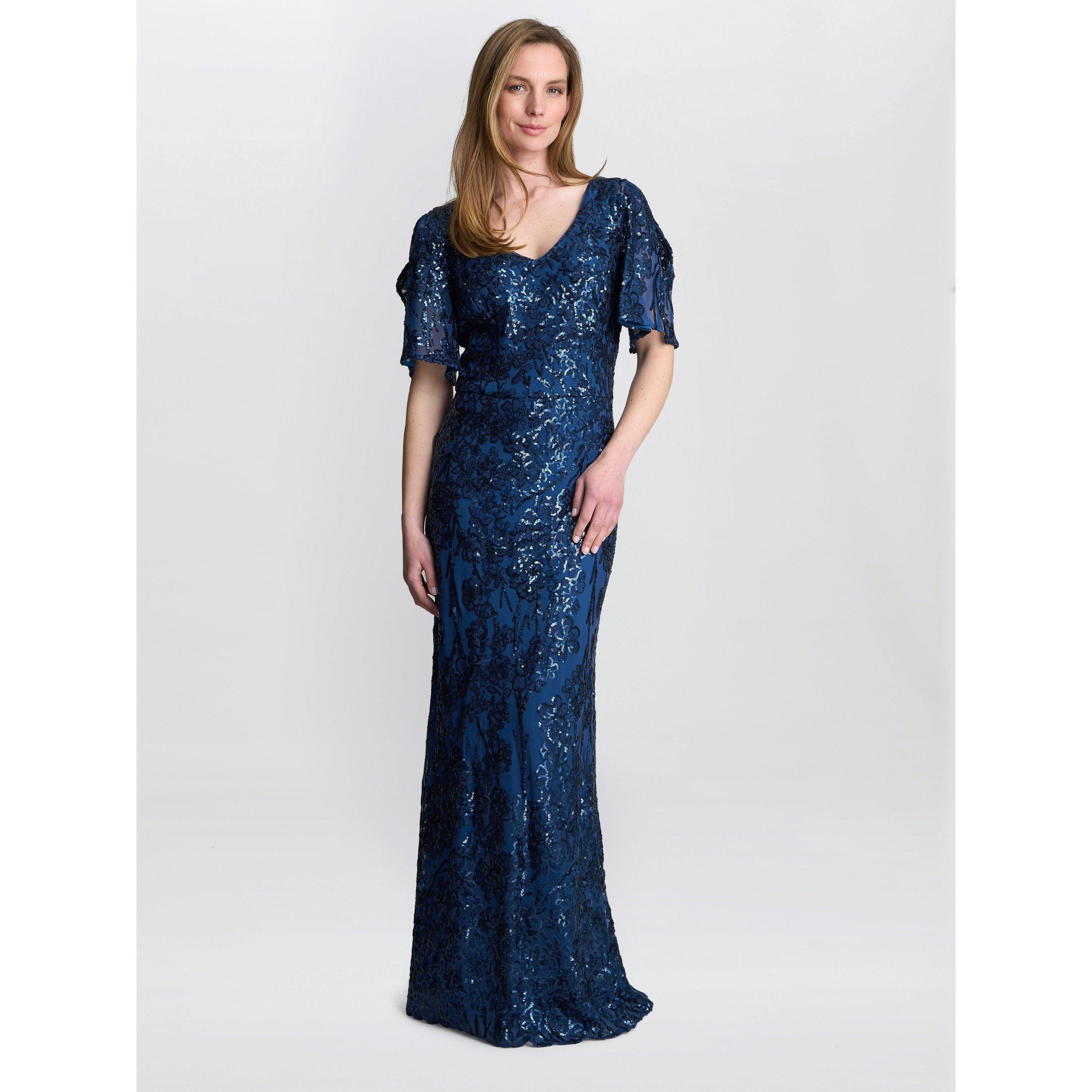 Ocean - Gina Bacconi - Jeselle A-Line Sequin Maxi Dress - 4