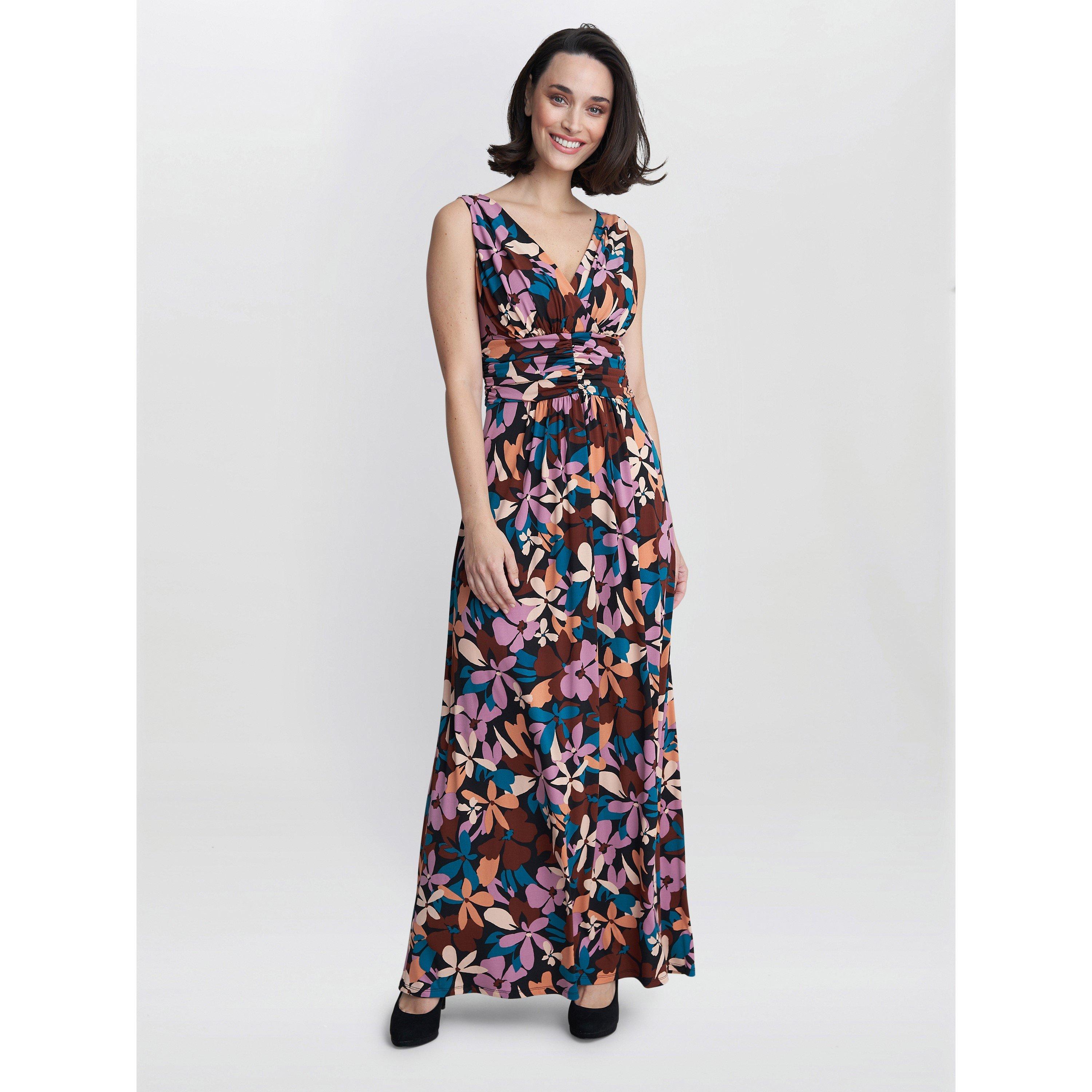 Black / Pink / - Gina Bacconi - Women's Idra Jersey Maxi Dress - 1