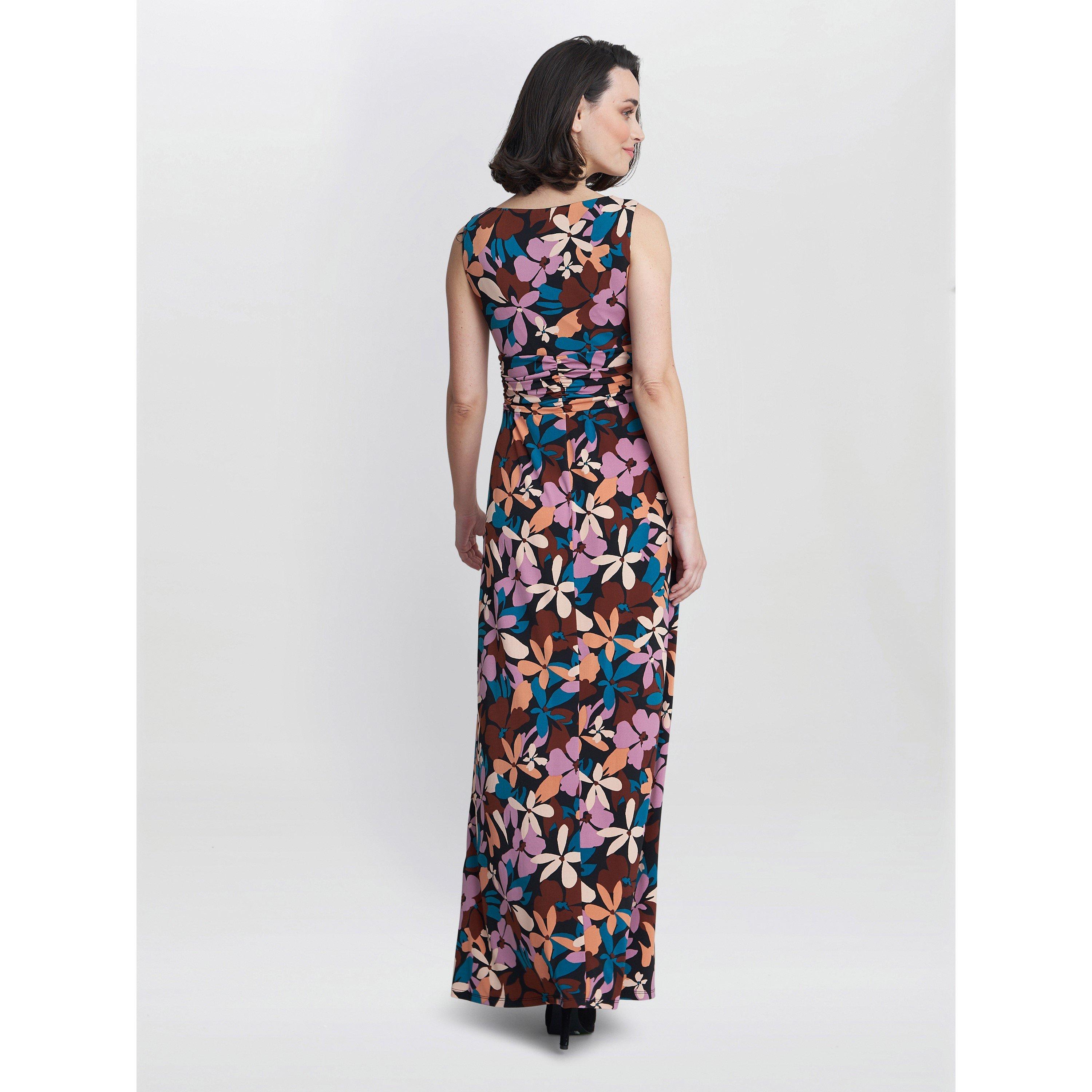 Black / Pink / - Gina Bacconi - Women's Idra Jersey Maxi Dress - 2