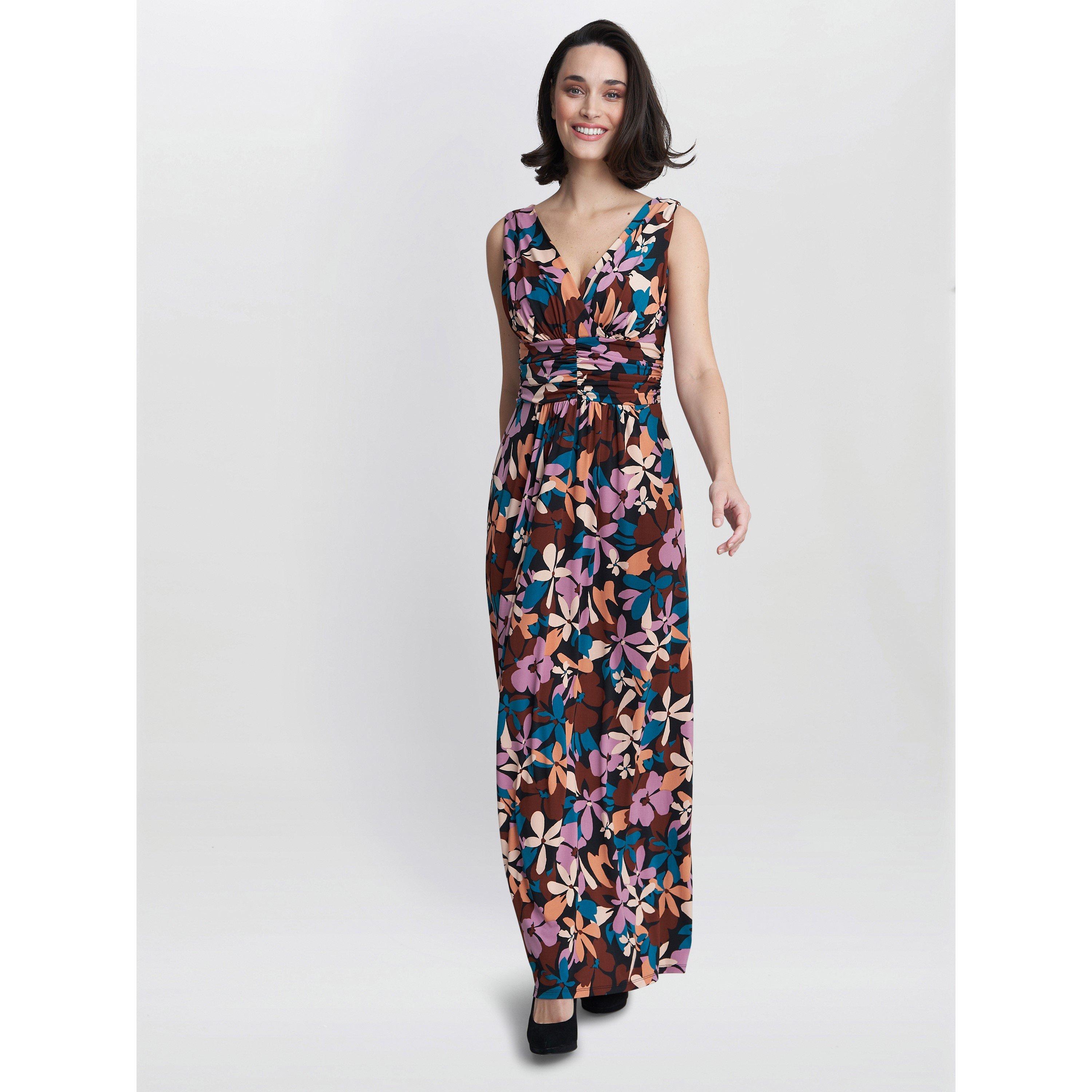 Black / Pink / - Gina Bacconi - Women's Idra Jersey Maxi Dress - 3