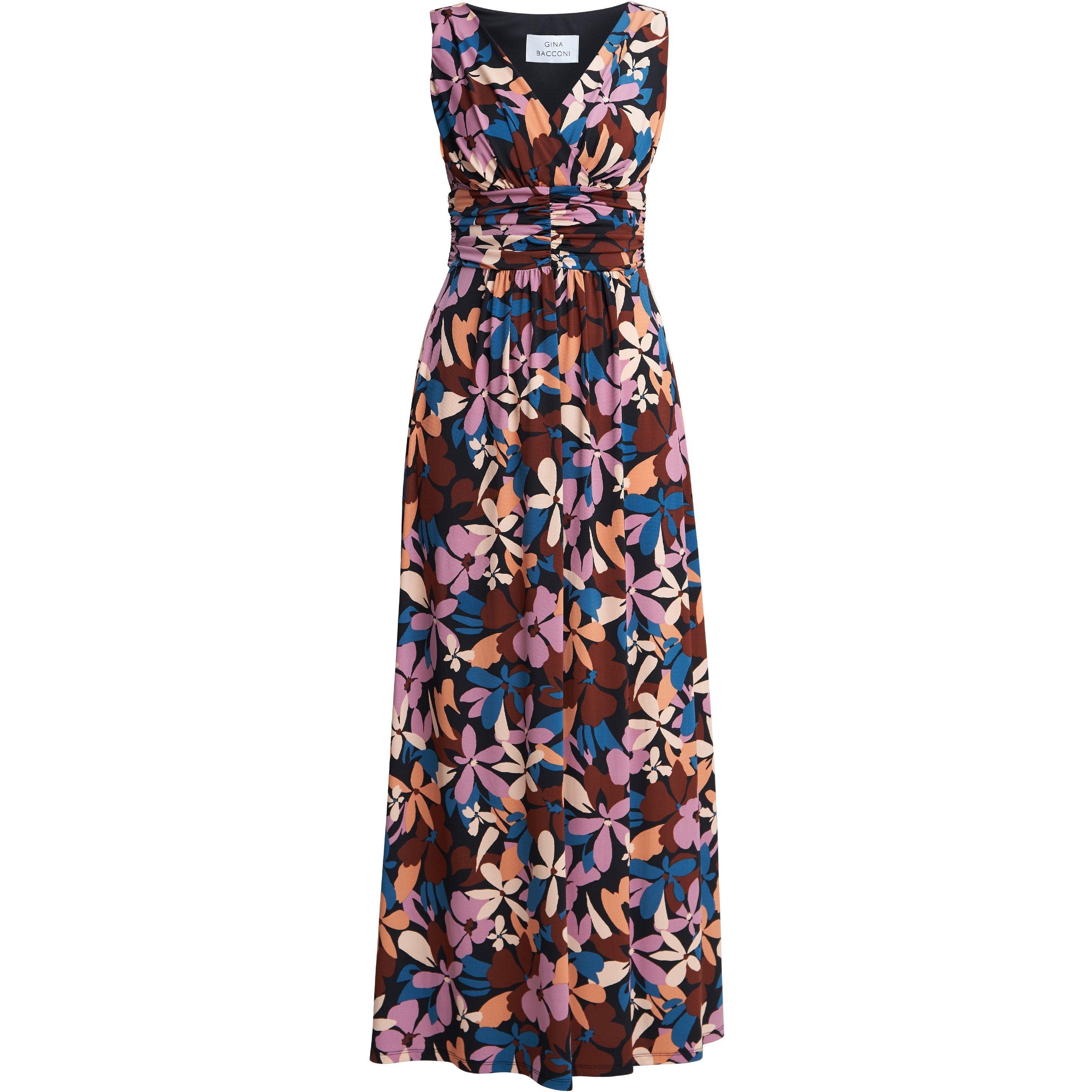 Black / Pink / - Gina Bacconi - Women's Idra Jersey Maxi Dress - 4