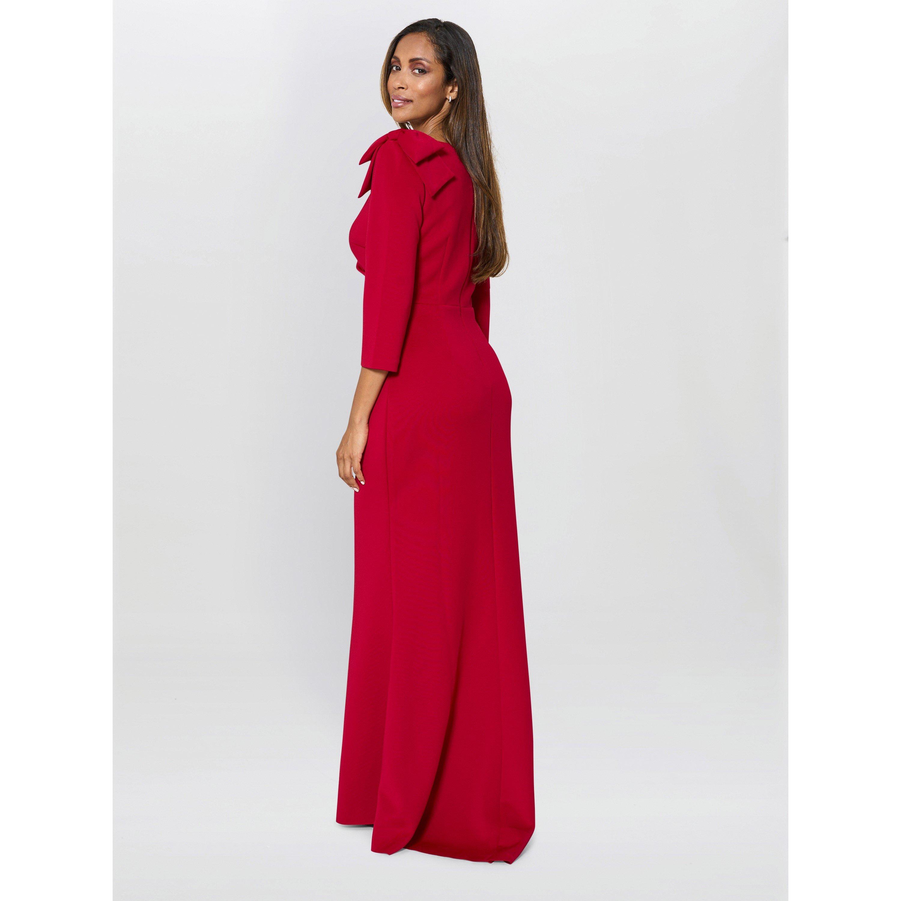 Ruby - Gina Bacconi - Thia One Shoulder Bow Detail Maxi Dress - 3