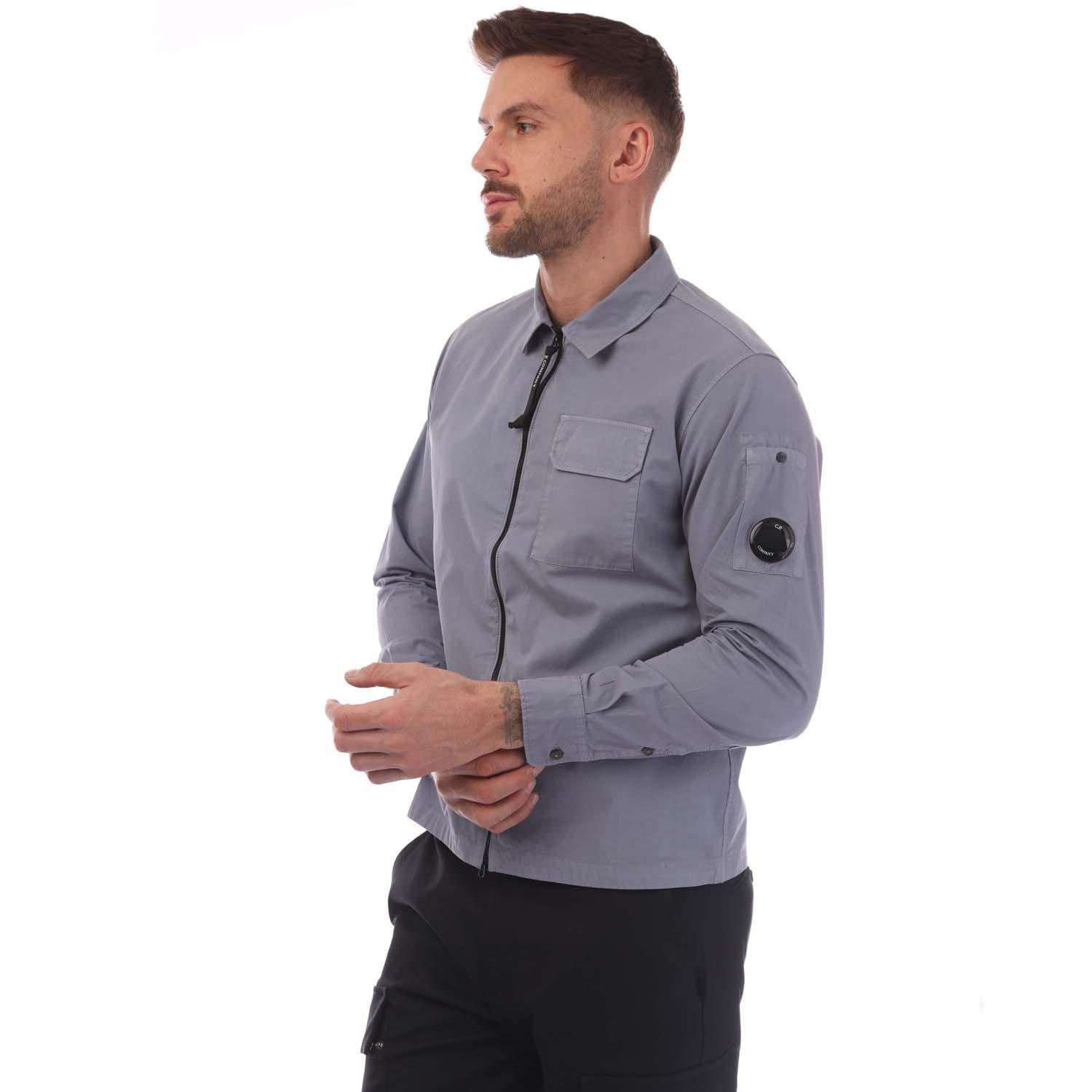 CP Company Organic Gabardine Full-Zip Overshirt - Lavender - S