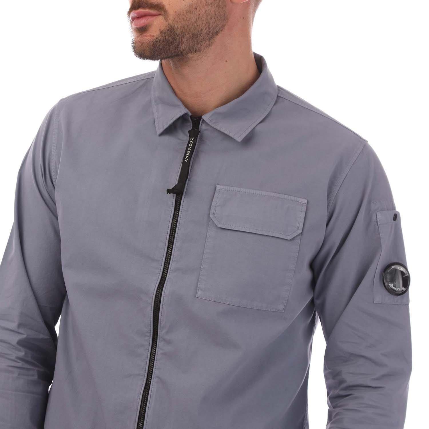 Lavender - CP Company - Organic Gabardine Full-Zip Overshirt - 2