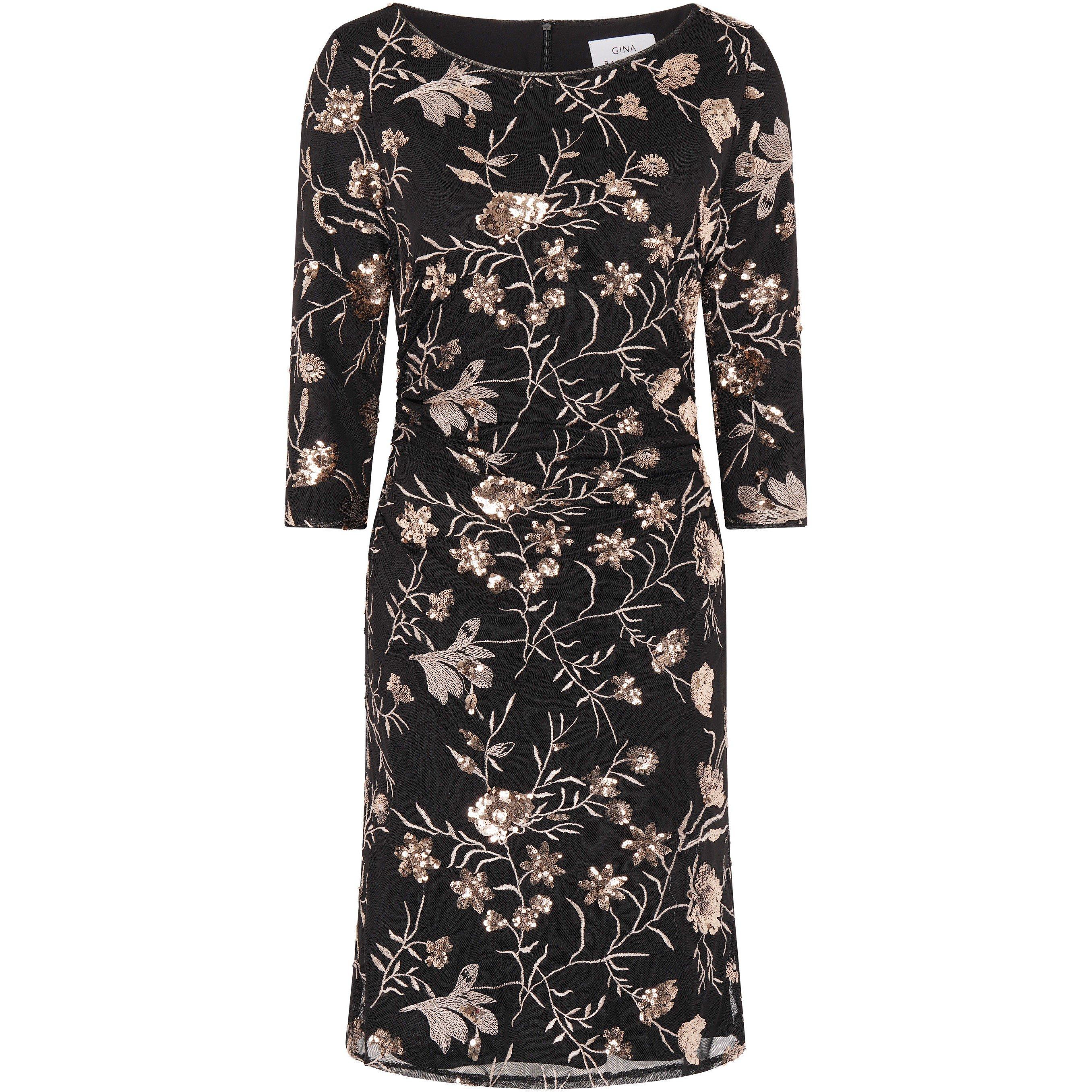 Gina Bacconi Women's Sue Sequin Embroidered Dress - Black /  - 20