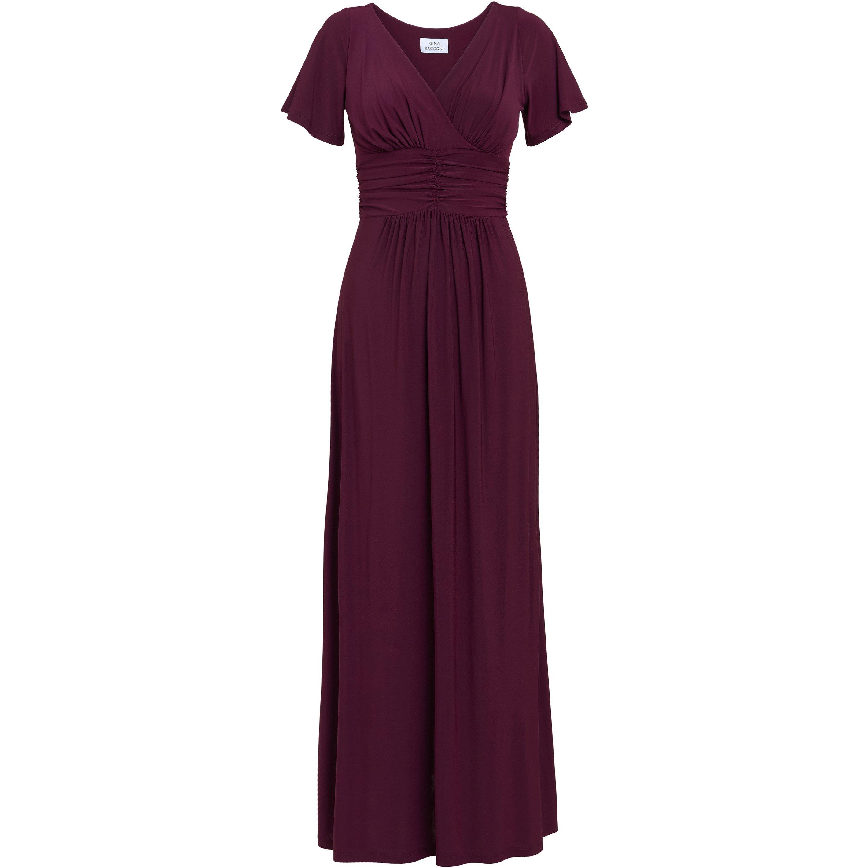 Plum - Gina Bacconi - Women's Elena Jersey Maxi A-Line Dress - 4
