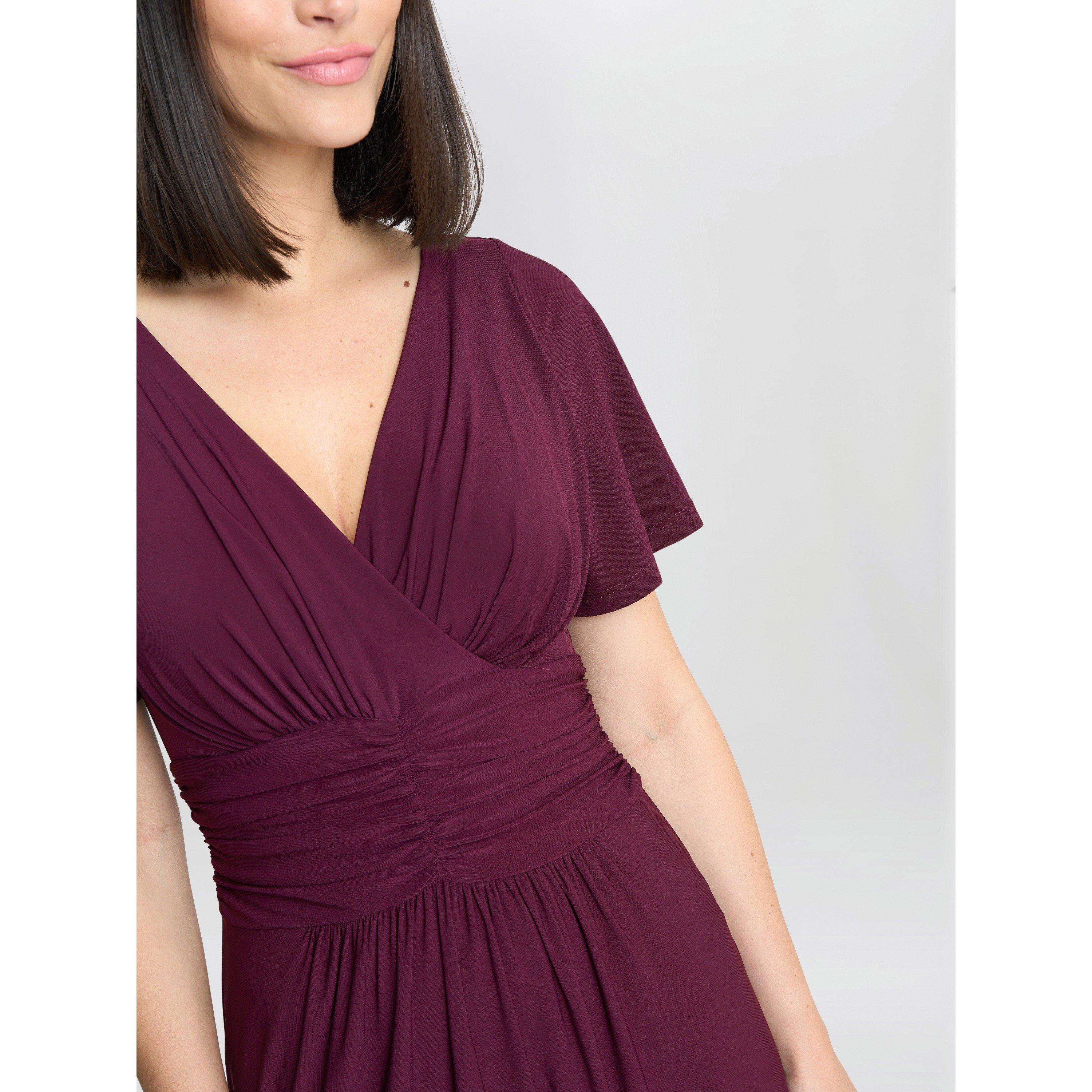 Plum - Gina Bacconi - Women's Elena Jersey Maxi A-Line Dress - 5